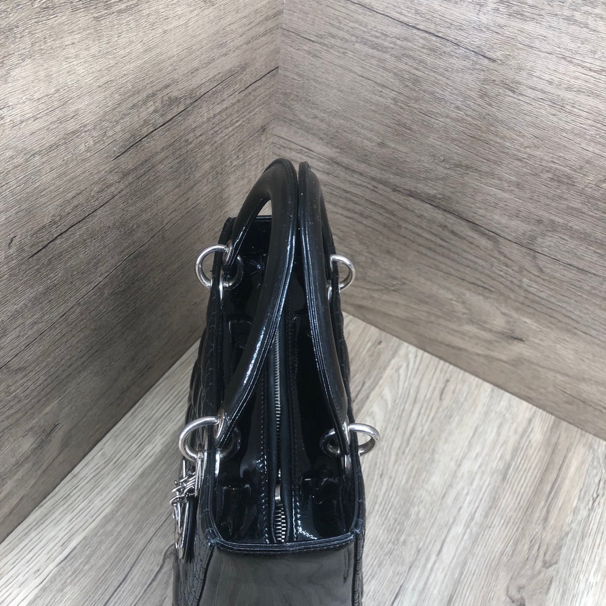 Dior - Lady Dior - Patent leather - Black - (medium)