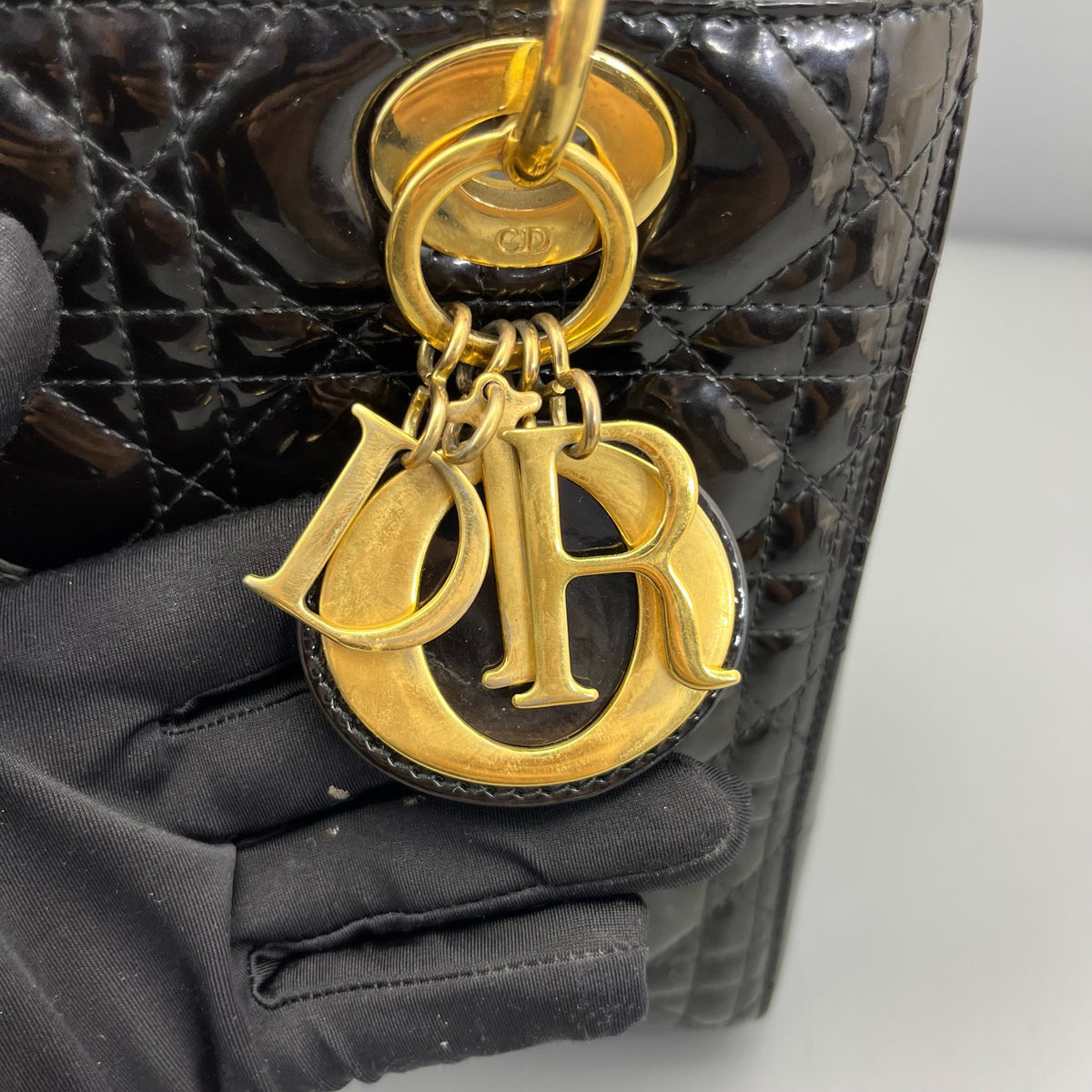 Dior - Lady Dior - Patent leather - Black - (medium)