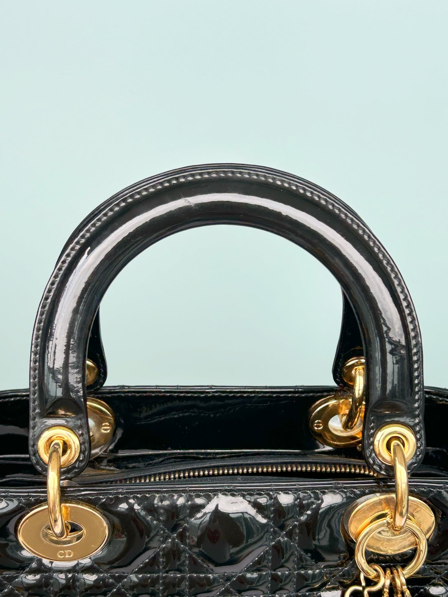 Dior - Lady Dior - Patent leather - Black - (medium)
