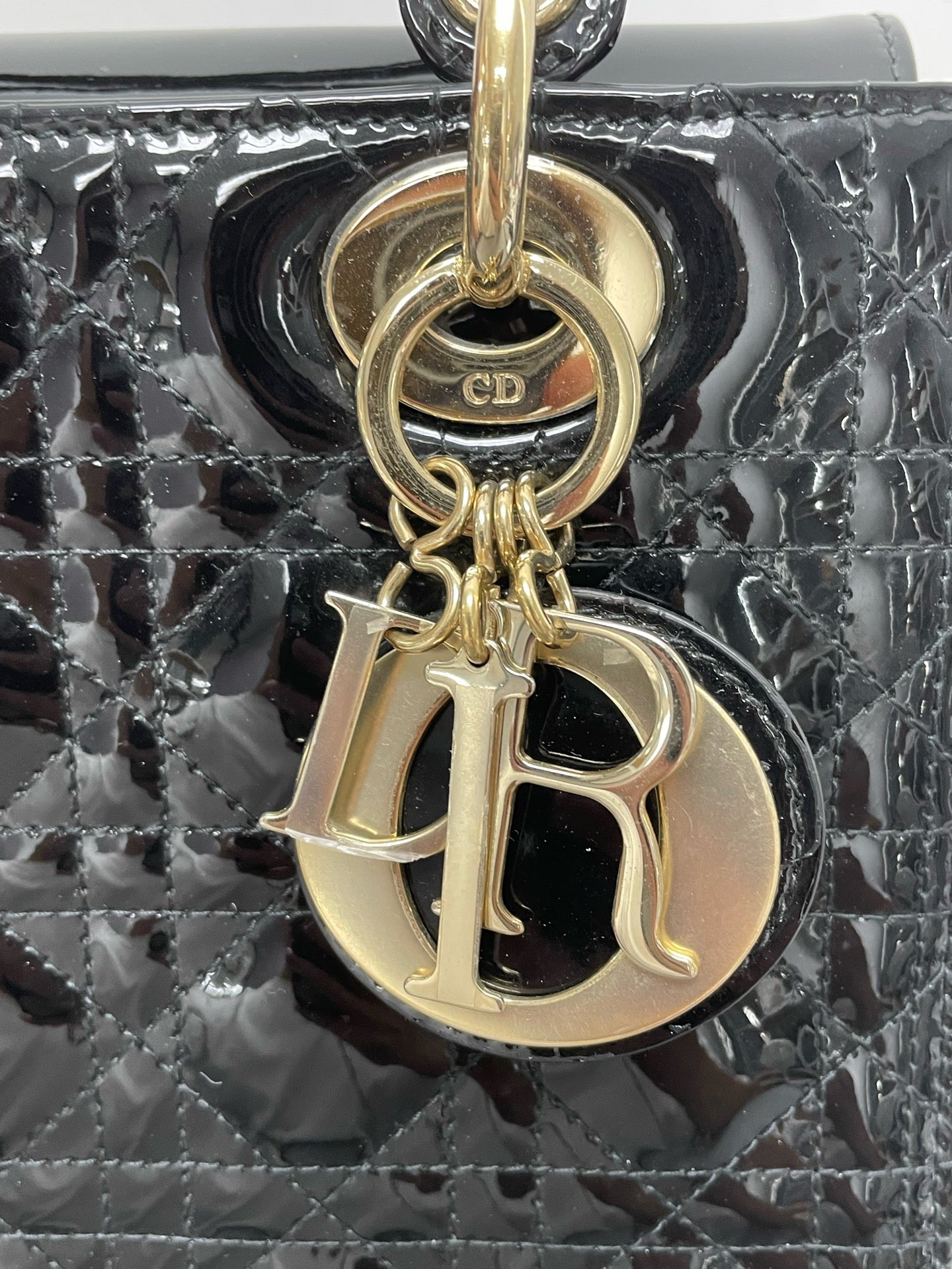 Dior - Lady Dior - Patent leather - Black - (medium)