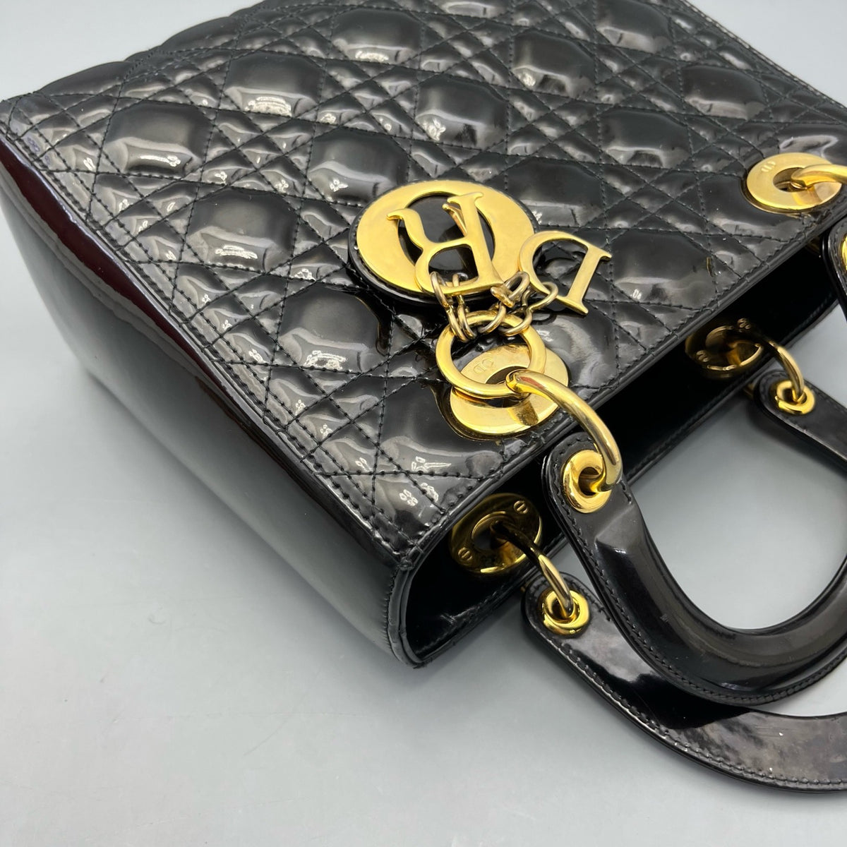 Dior - Lady Dior - Patent leather - Black - (medium)