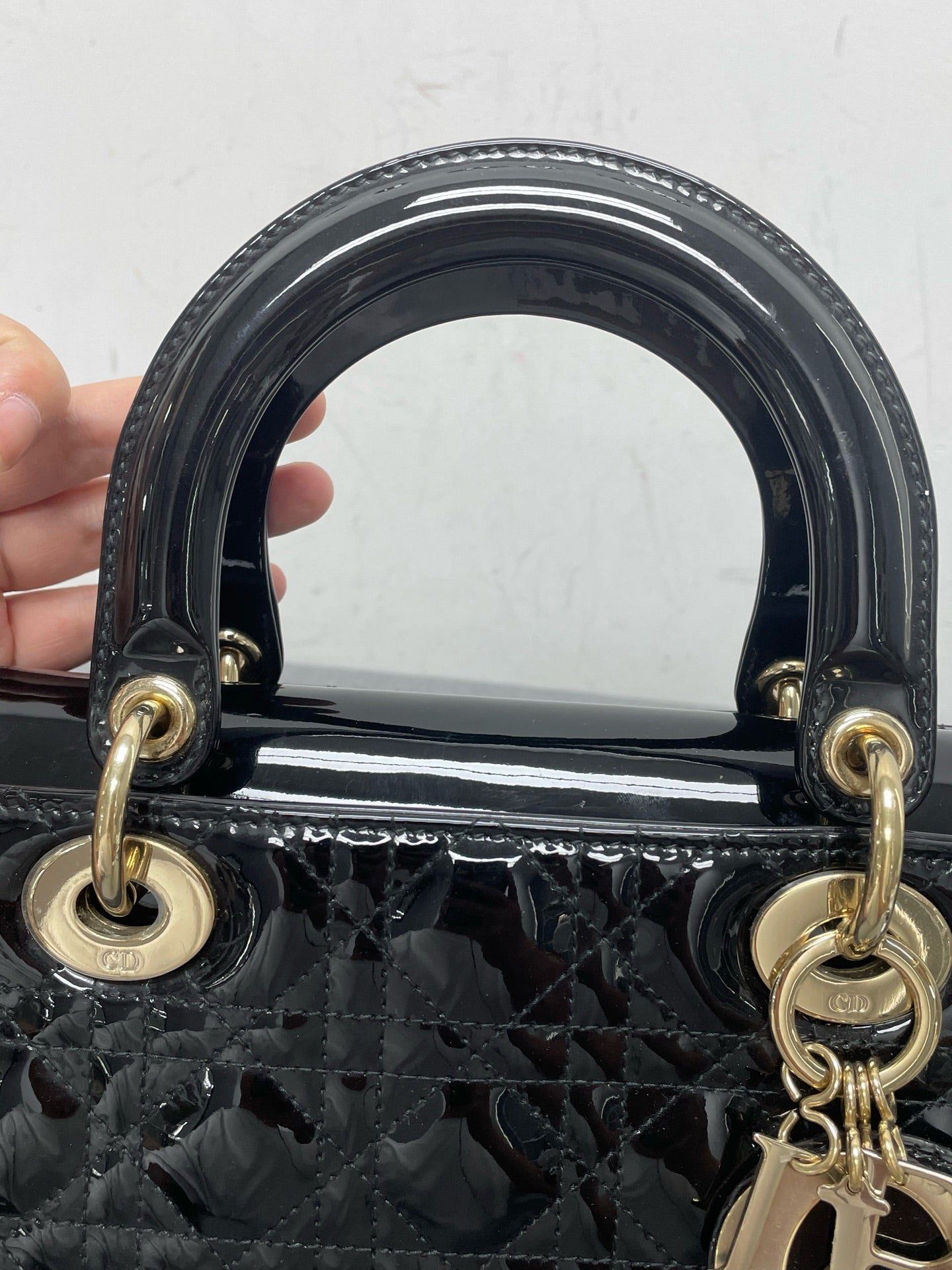 Dior - Lady Dior - Patent leather - Black - (medium)
