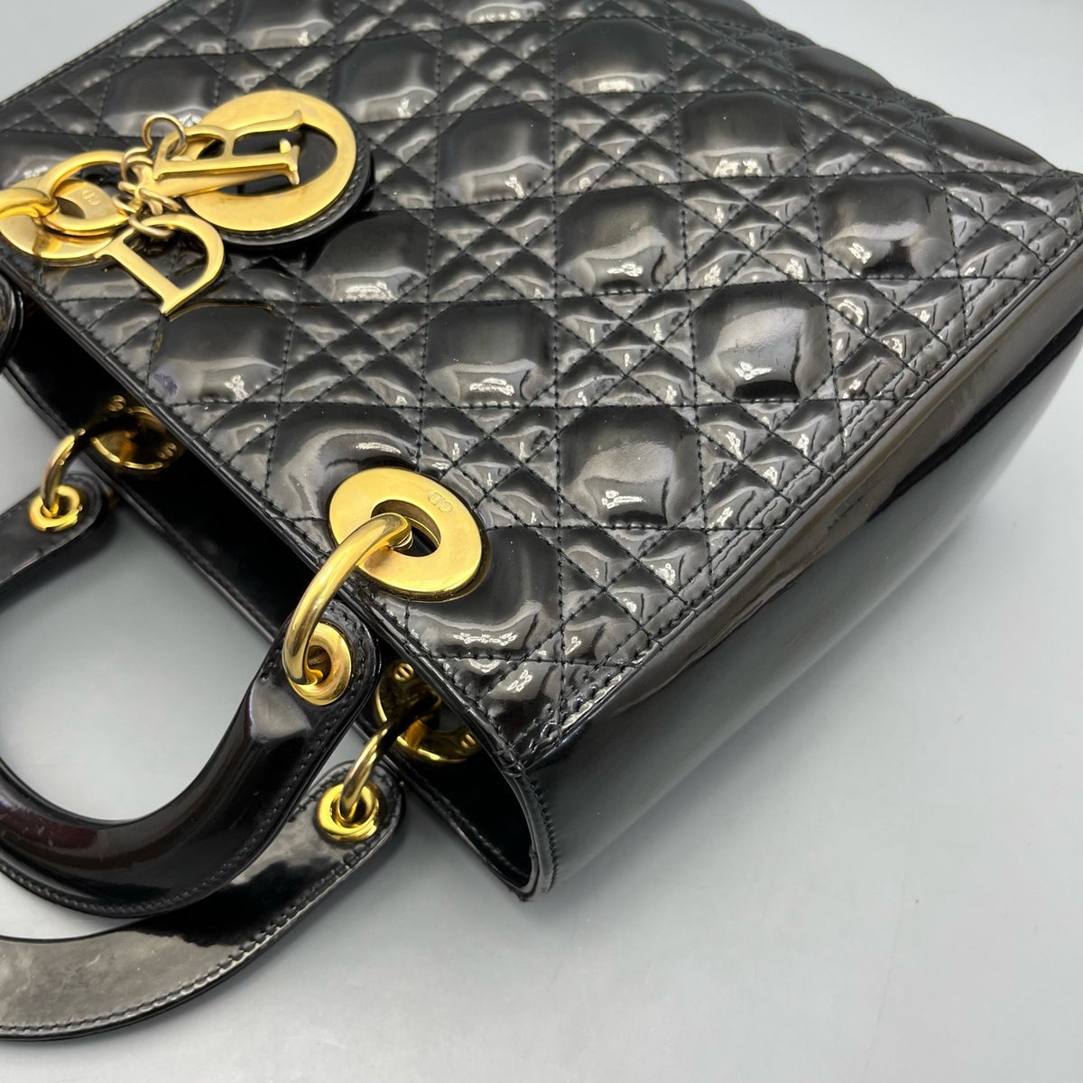 Dior - Lady Dior - Patent leather - Black - (medium)