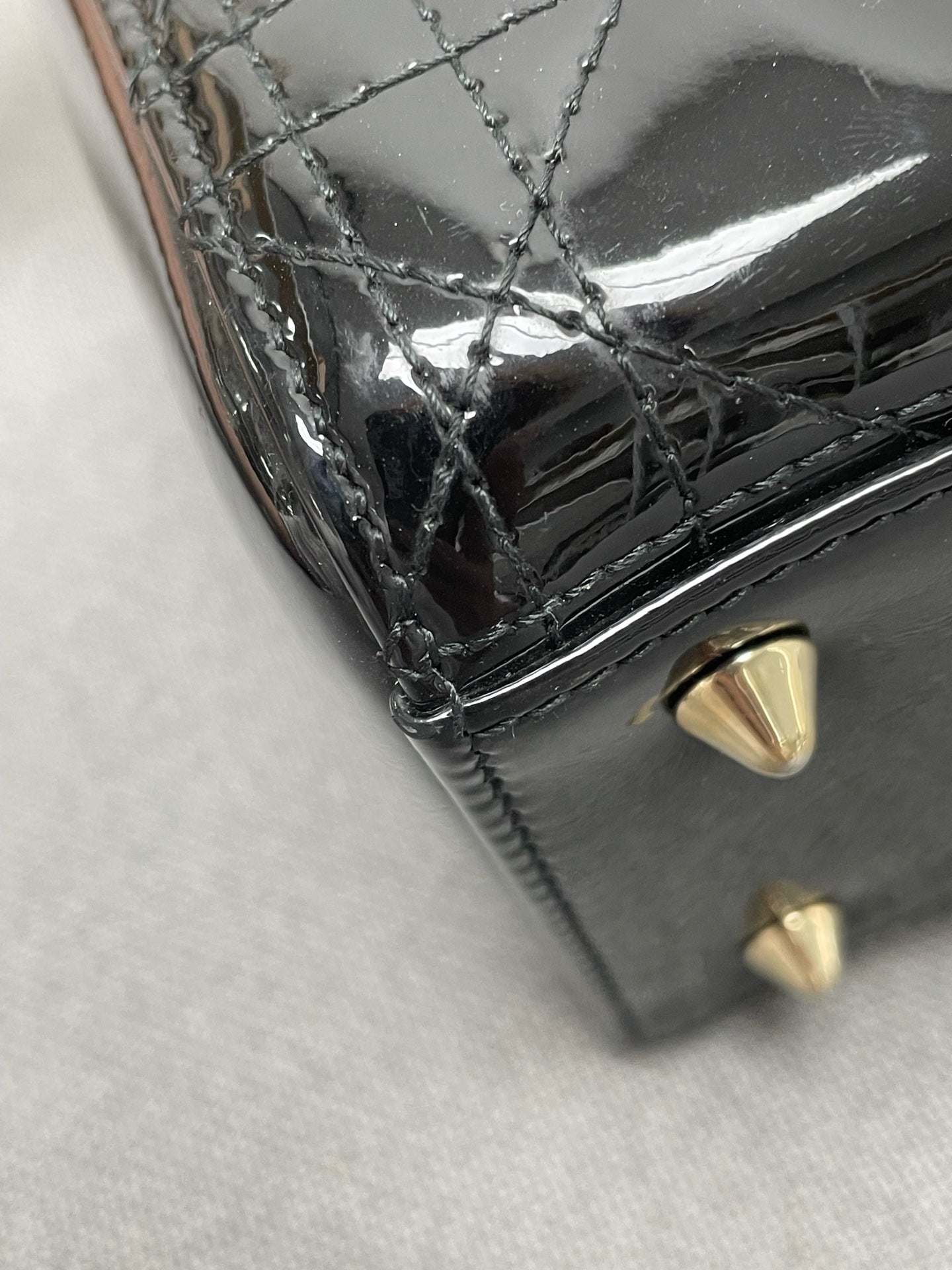 Dior - Lady Dior - Patent leather - Black - (medium)