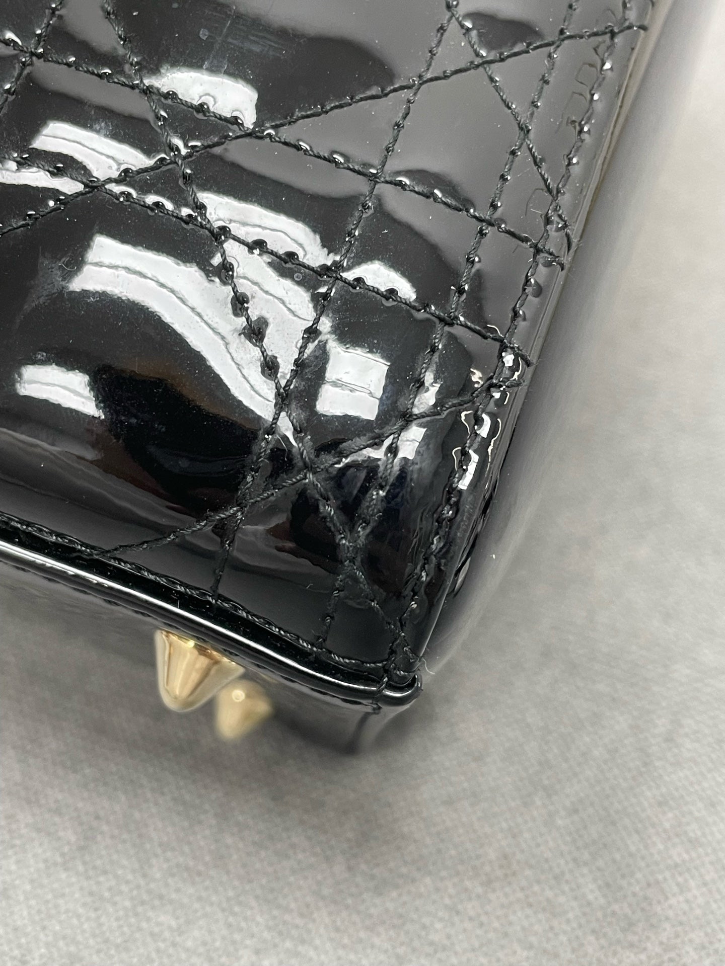 Dior - Lady Dior - Patent leather - Black - (medium)