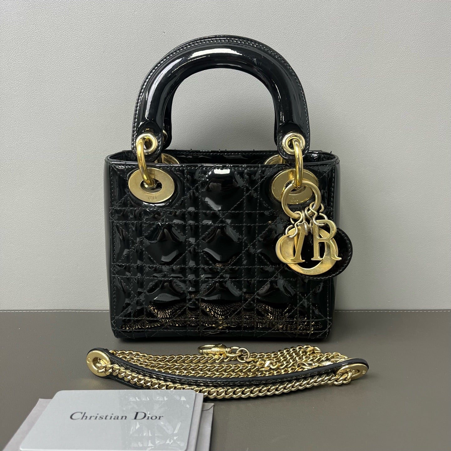 Dior - Lady Dior - Patent leather - Black - (mini)