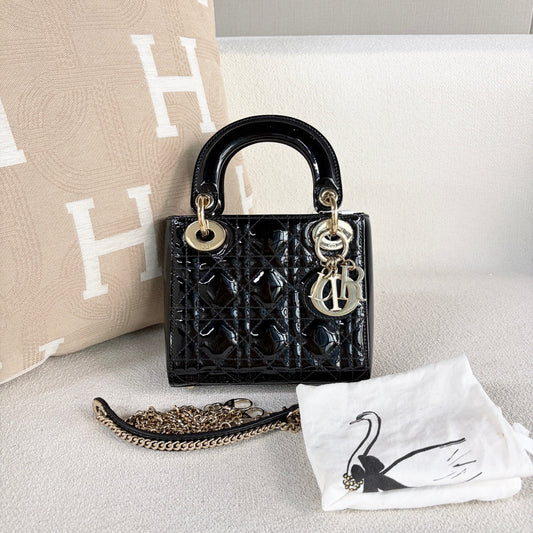 Dior - Lady Dior - Patent leather - Black - (mini)