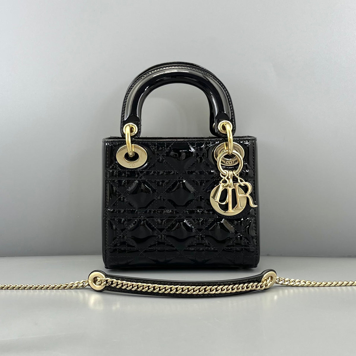 Dior - Lady Dior - Patent leather - Black - (mini)