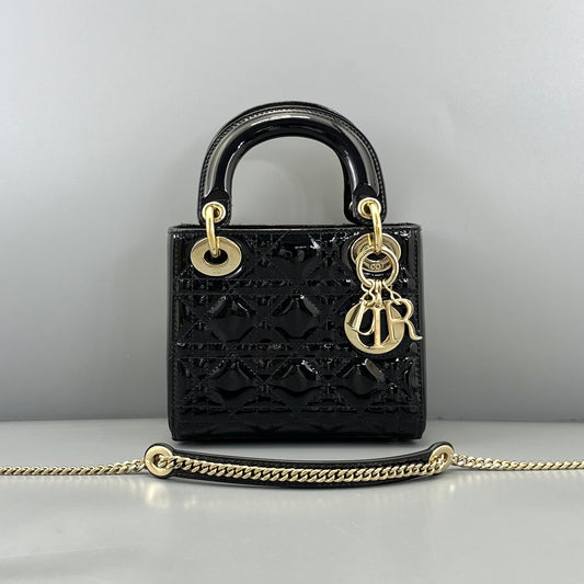 Dior - Lady Dior - Patent leather - Black - (mini)