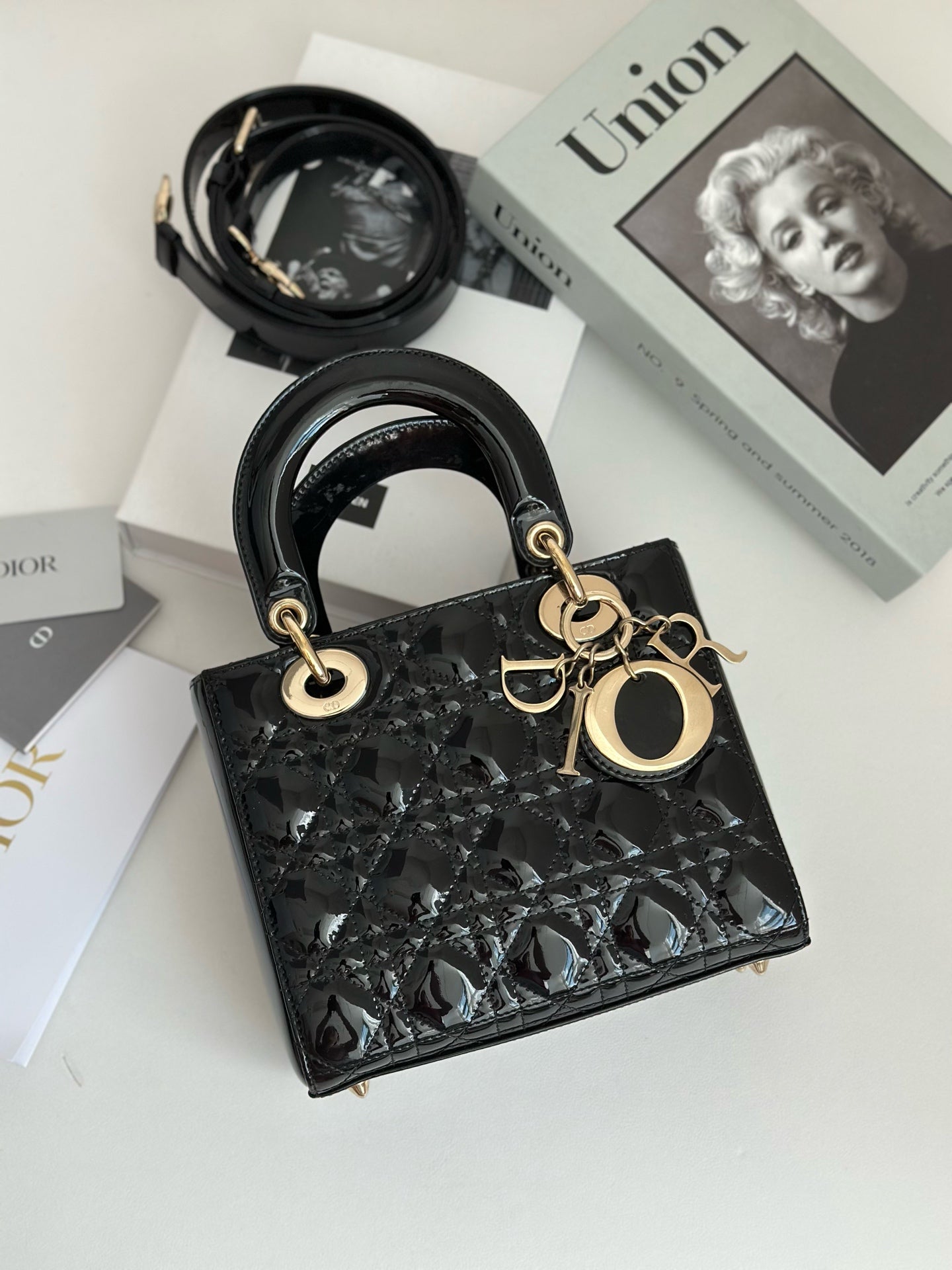 Dior - Lady Dior - Patent leather - Black - (mini)