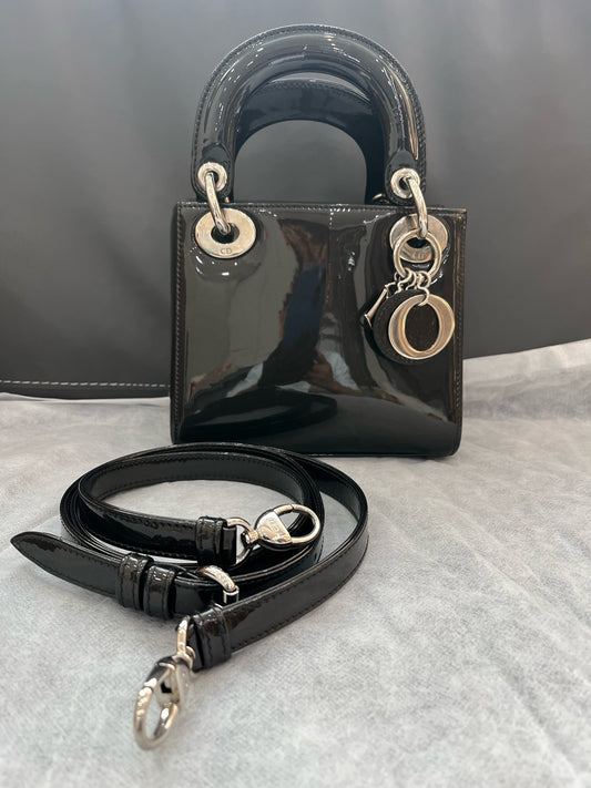 Dior - Lady Dior - Patent leather - Black - (mini)
