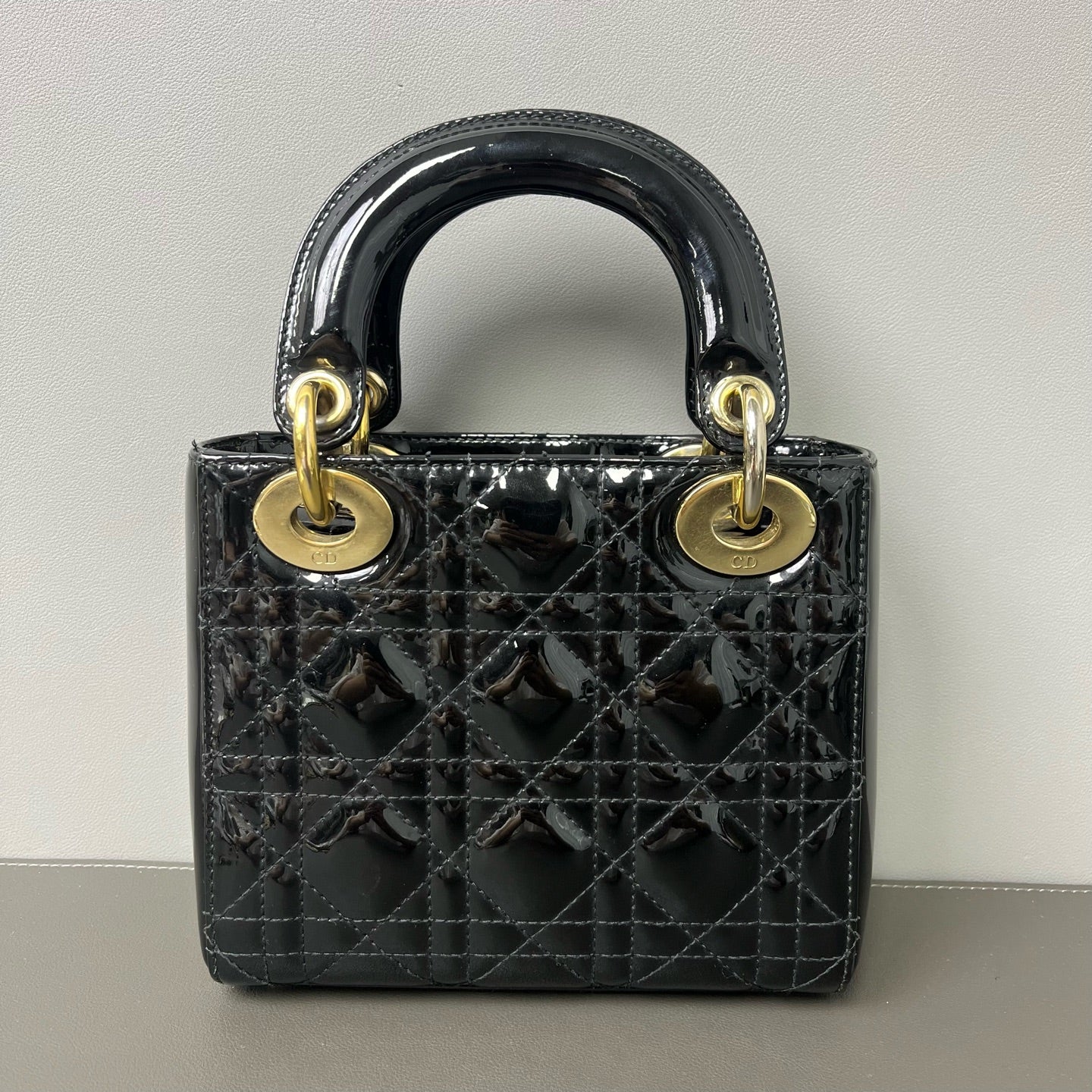 Dior - Lady Dior - Patent leather - Black - (mini)