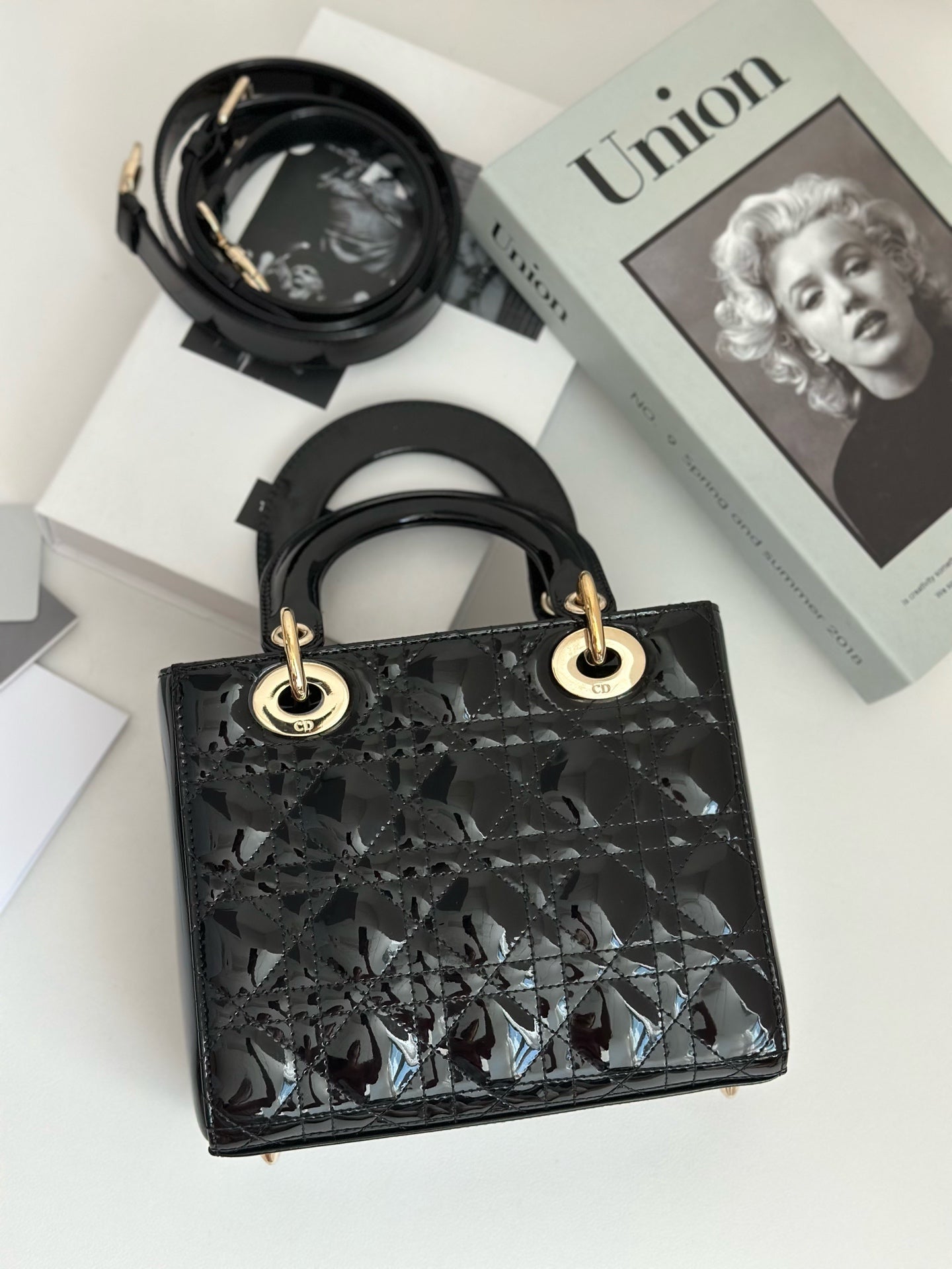 Dior - Lady Dior - Patent leather - Black - (mini)