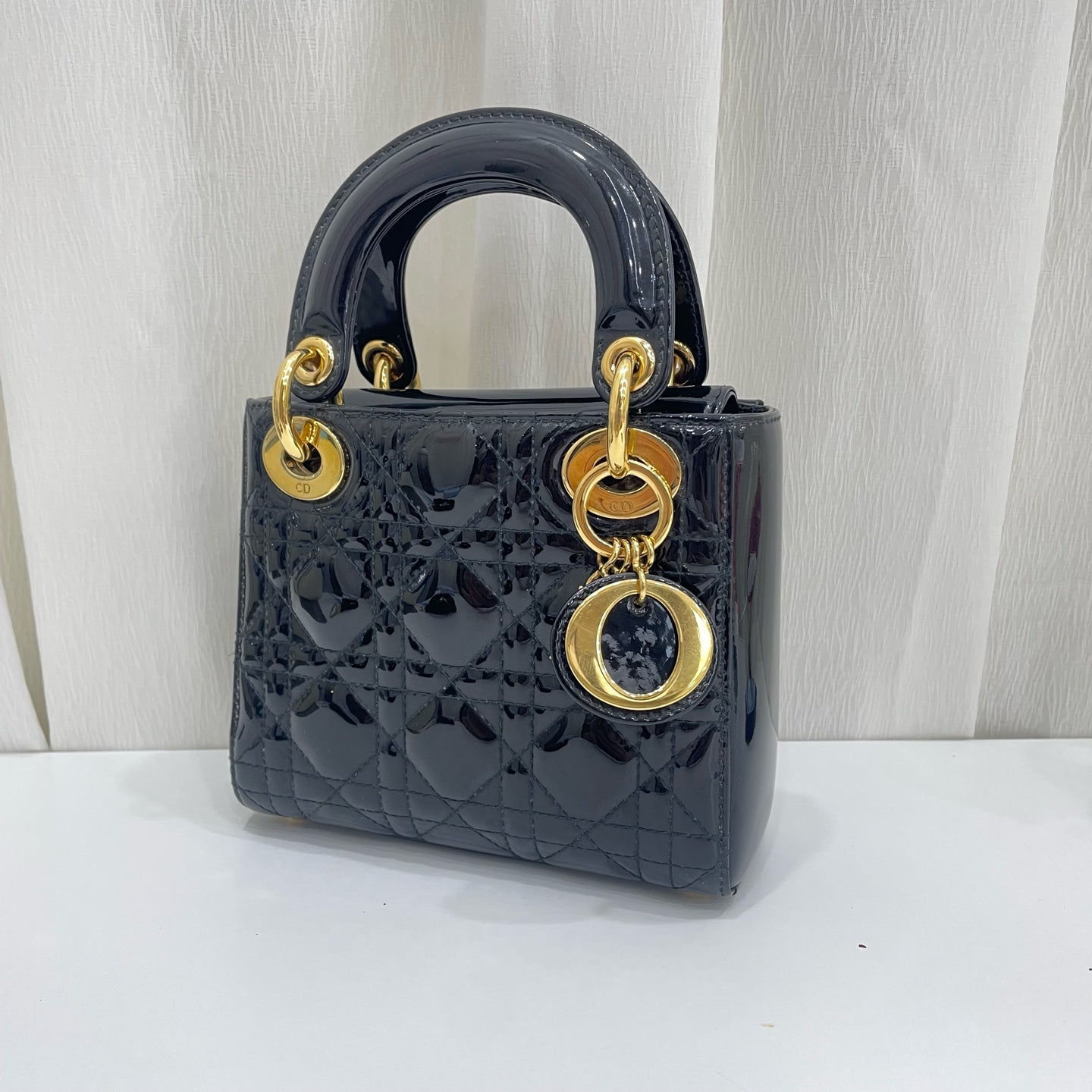 Dior - Lady Dior - Patent leather - Black - (mini)