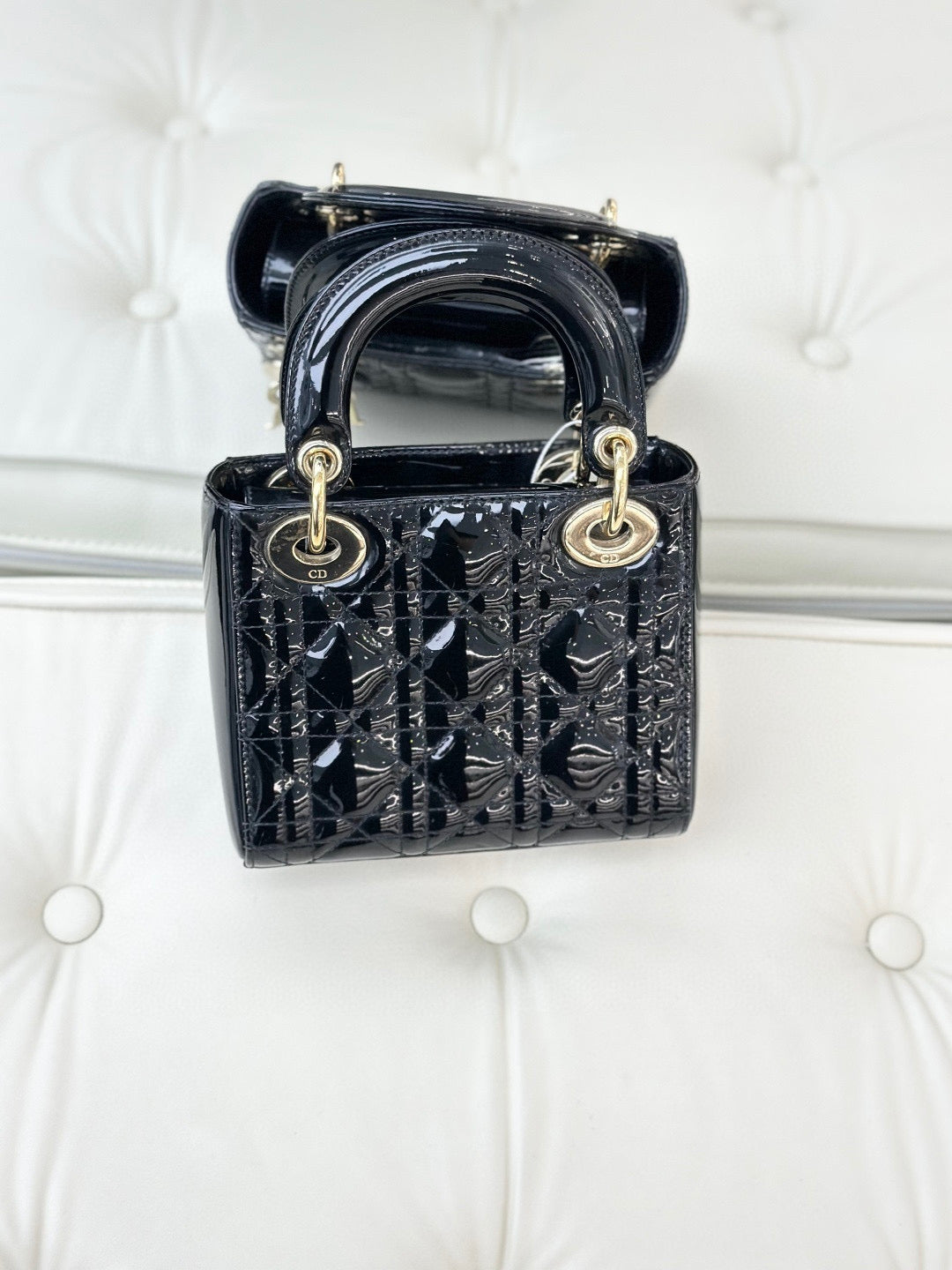 Dior - Lady Dior - Patent leather - Black - (mini)
