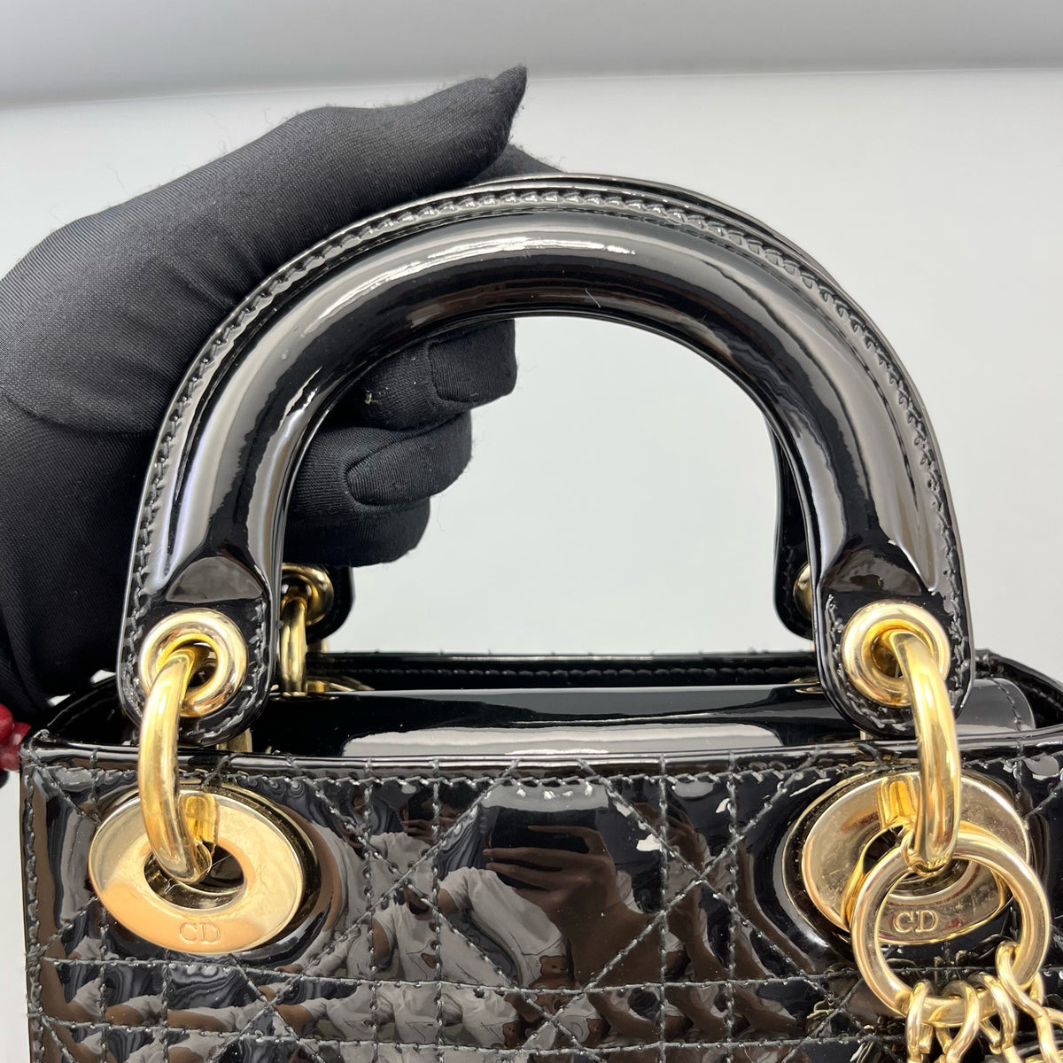 Dior - Lady Dior - Patent leather - Black - (mini)