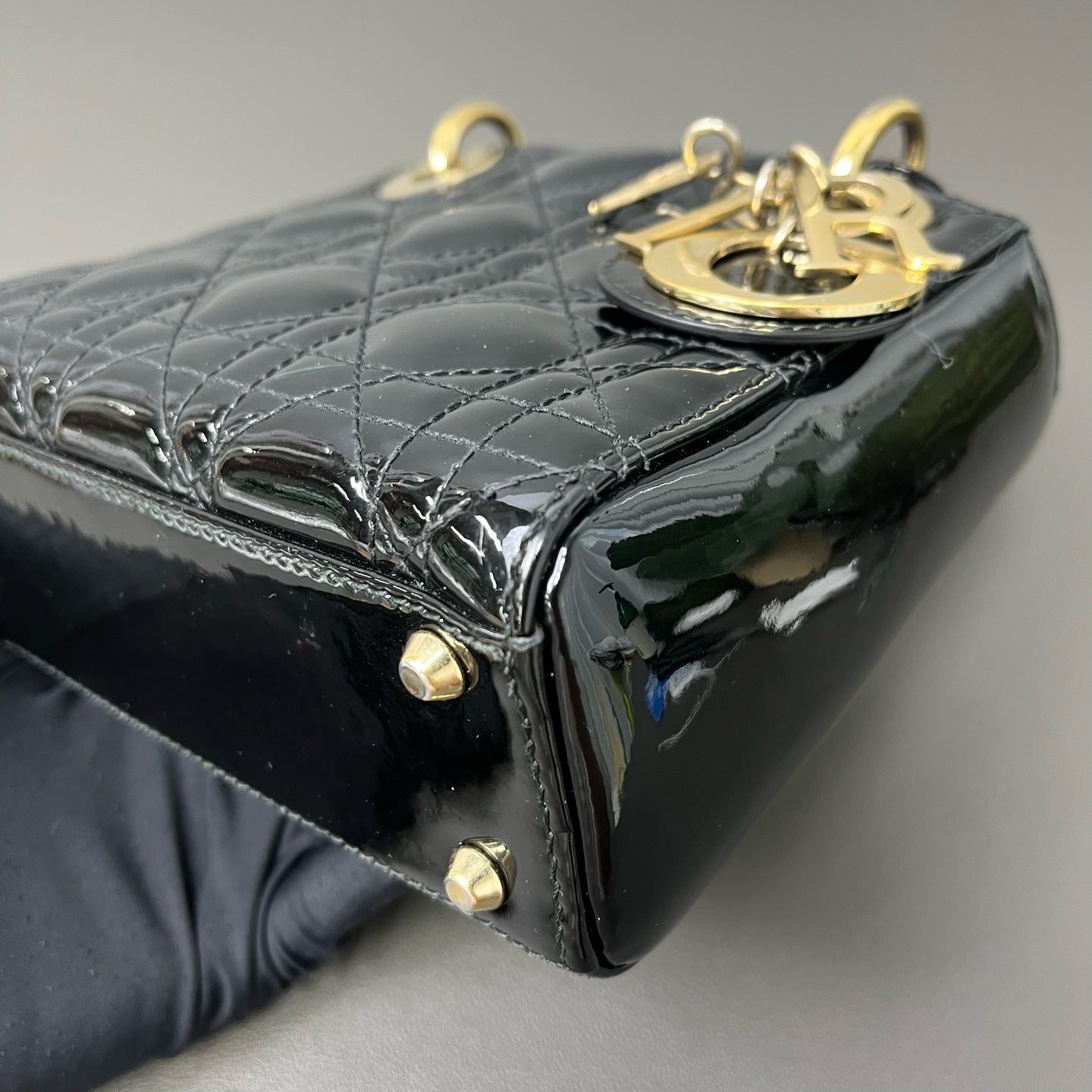 Dior - Lady Dior - Patent leather - Black - (mini)