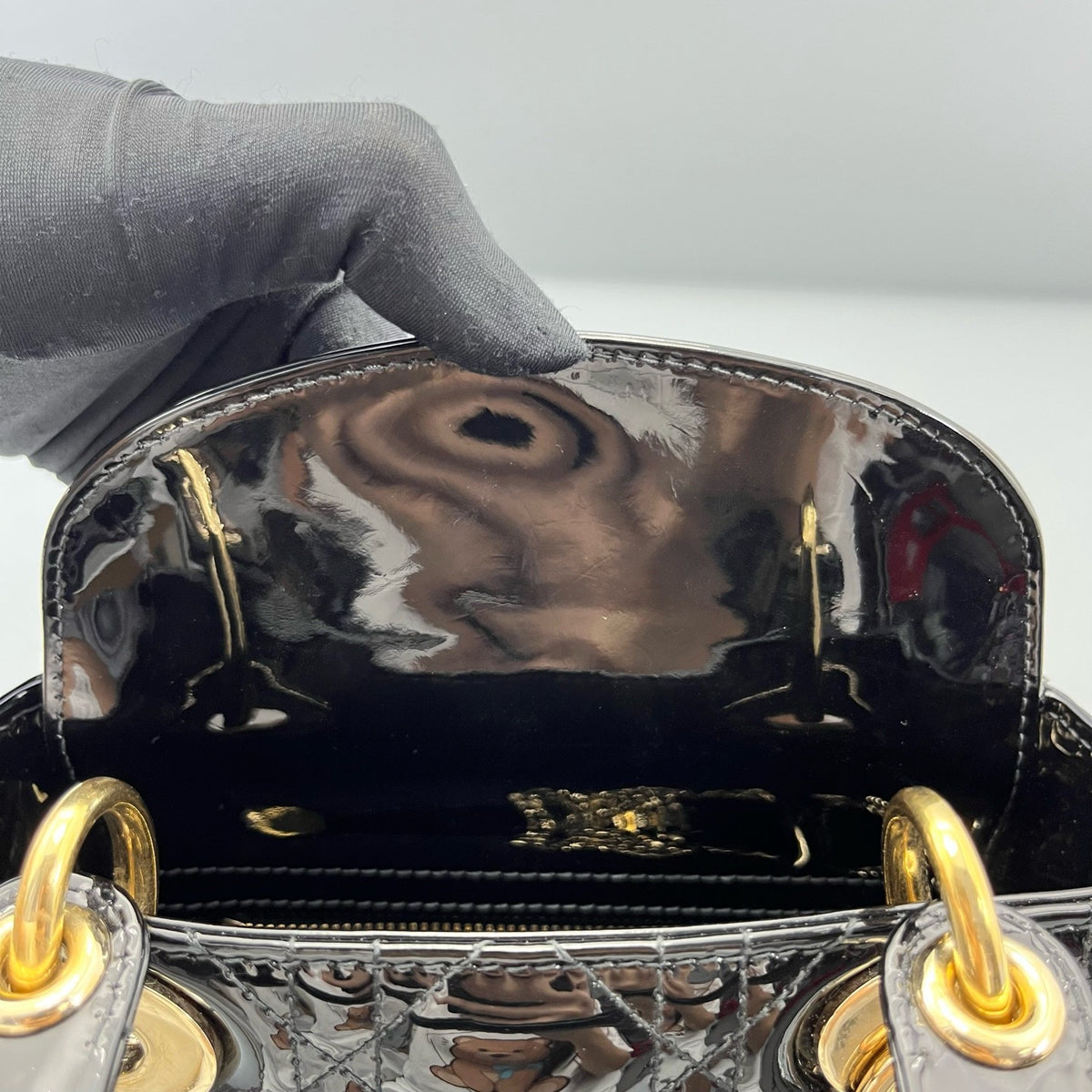 Dior - Lady Dior - Patent leather - Black - (mini)