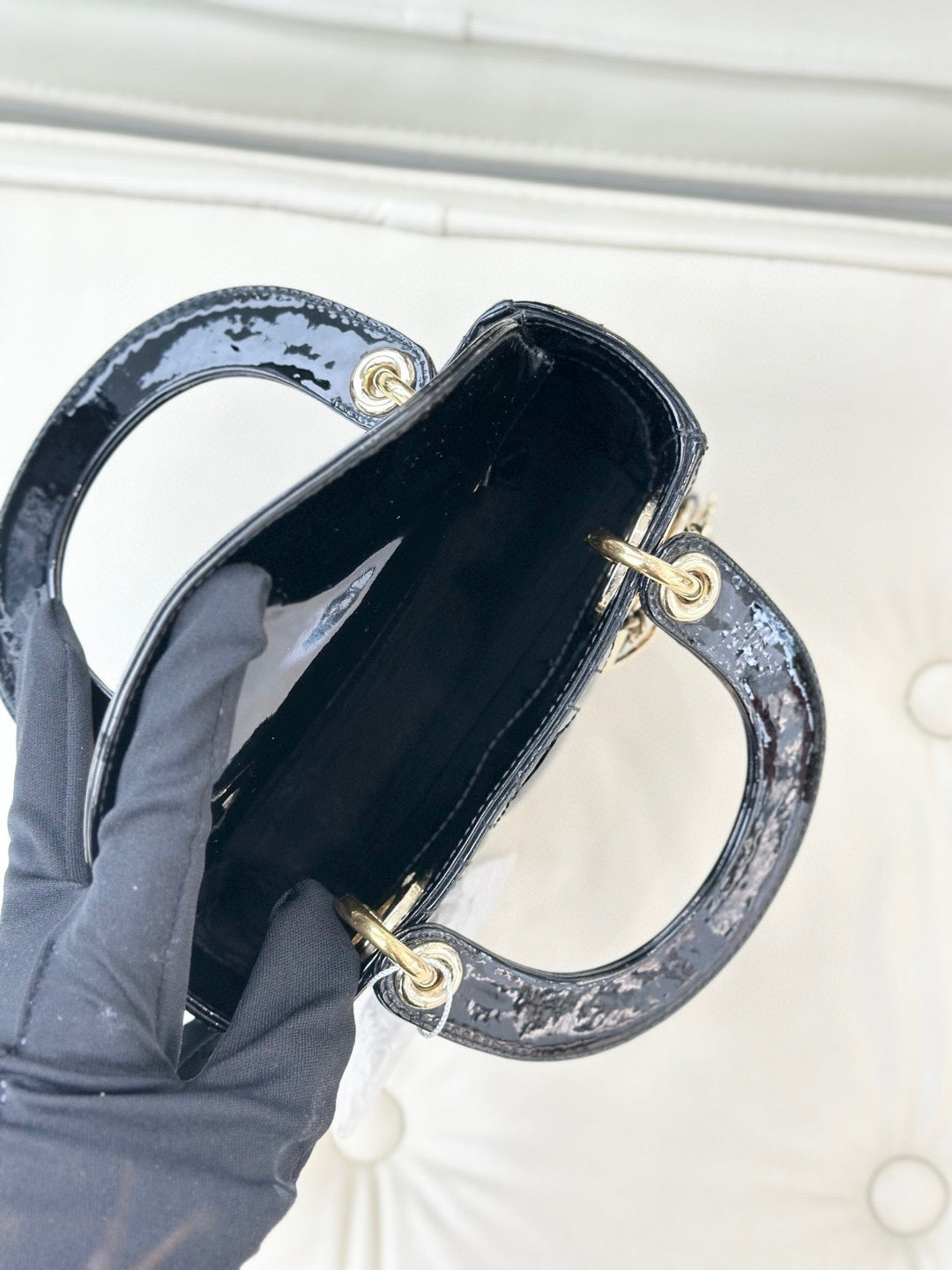 Dior - Lady Dior - Patent leather - Black - (mini)