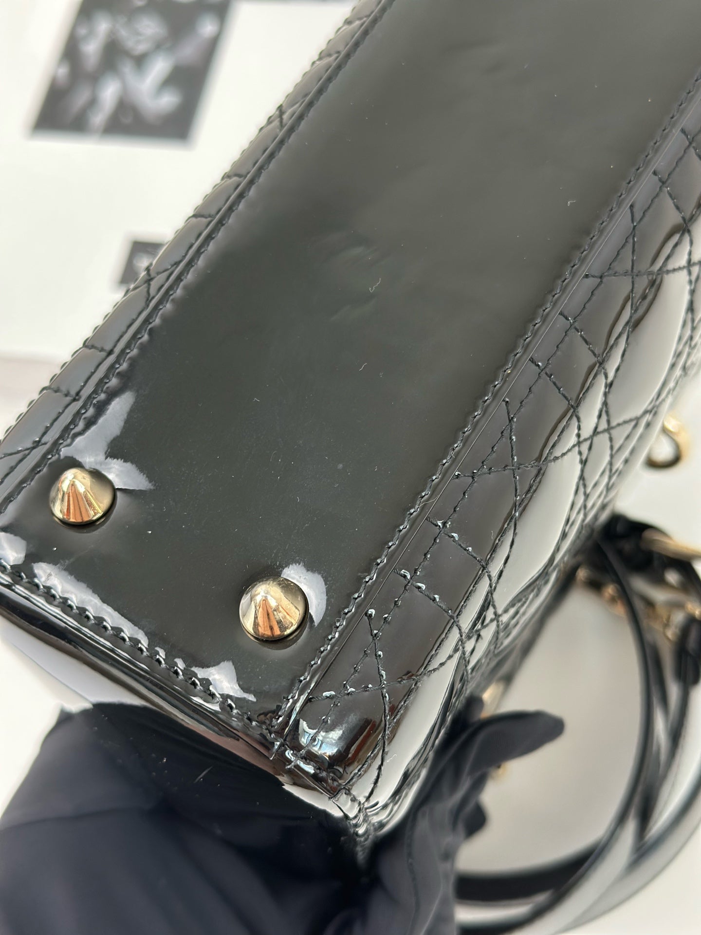 Dior - Lady Dior - Patent leather - Black - (mini)
