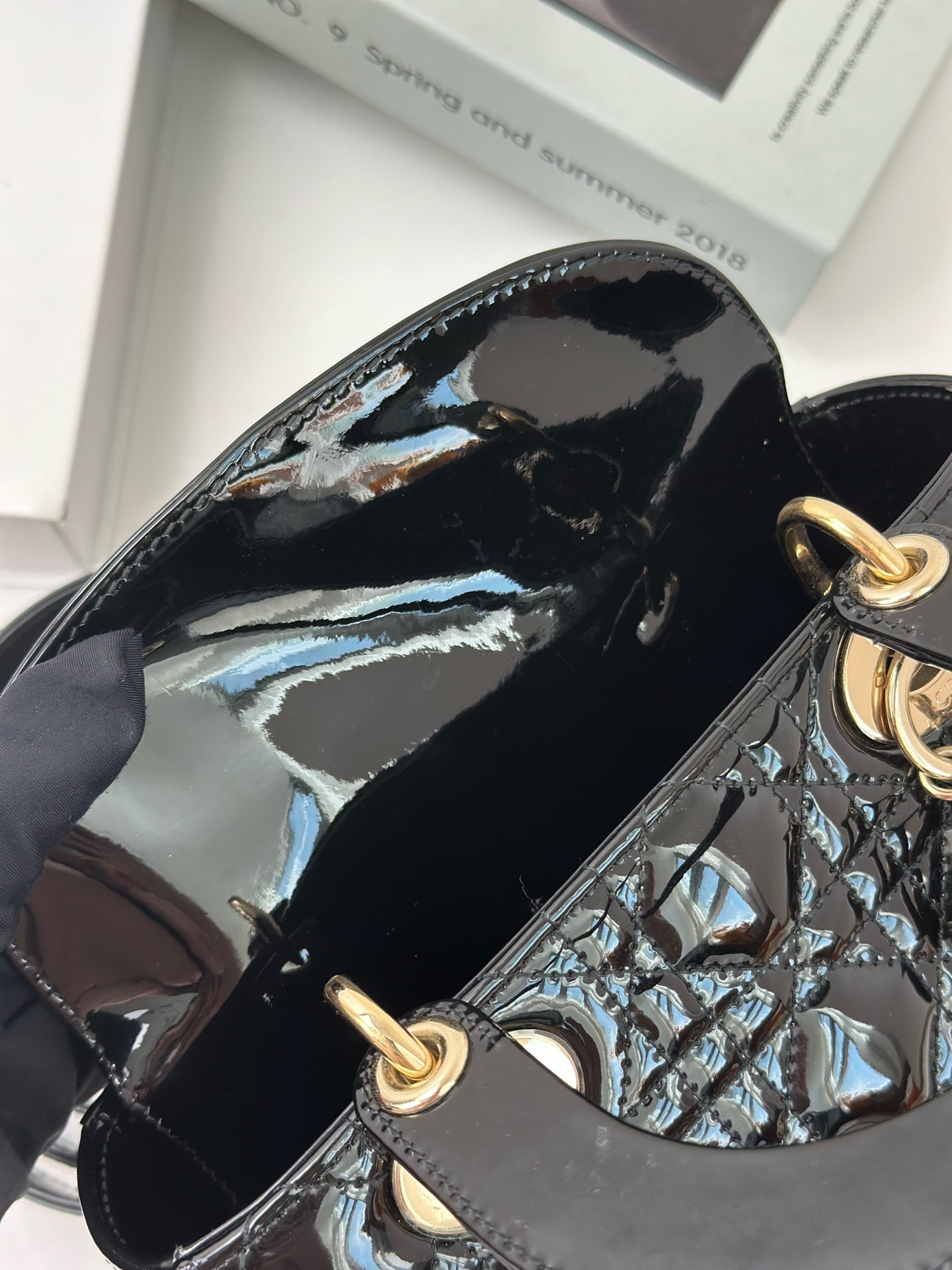 Dior - Lady Dior - Patent leather - Black - (mini)