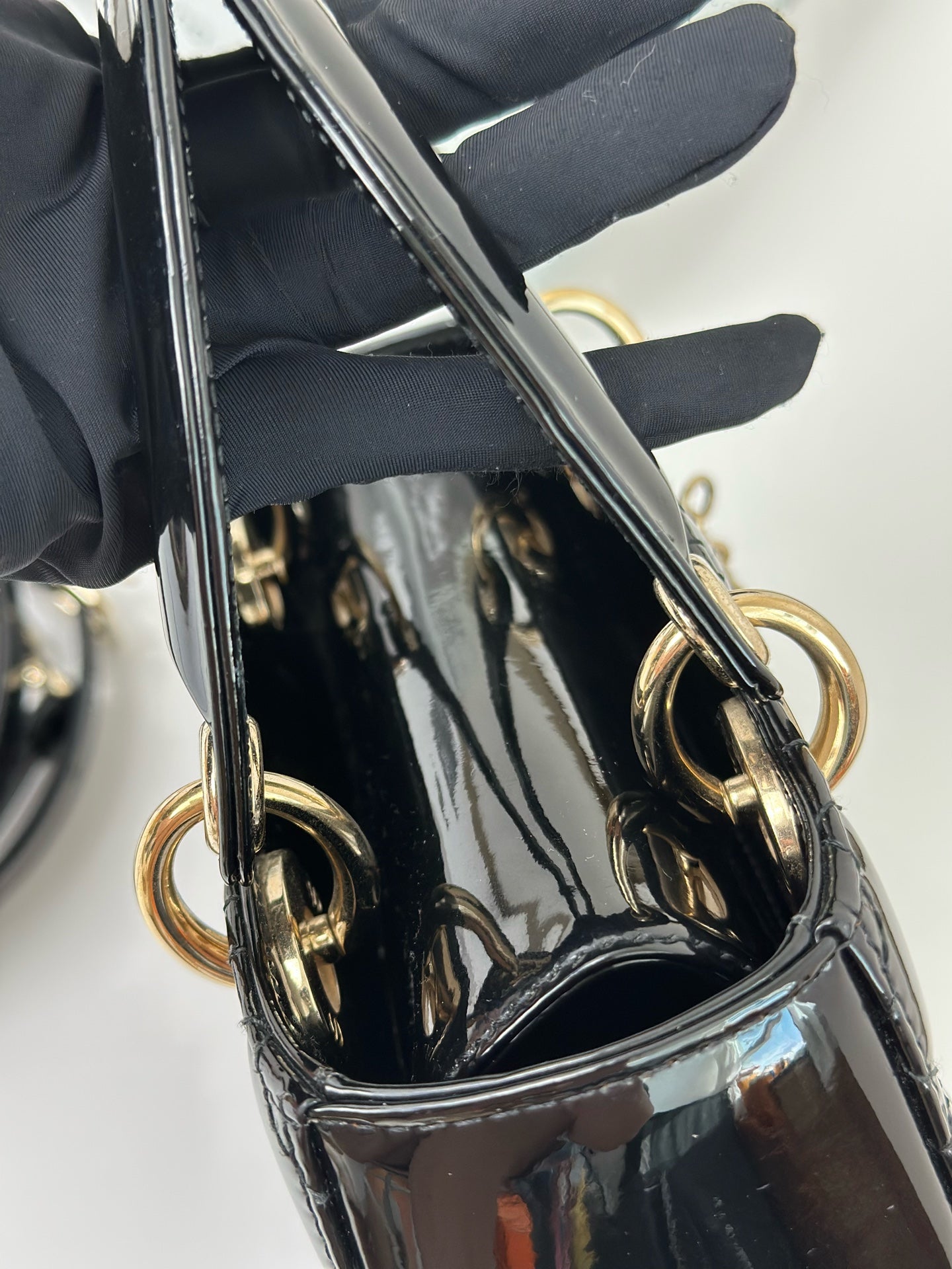 Dior - Lady Dior - Patent leather - Black - (mini)