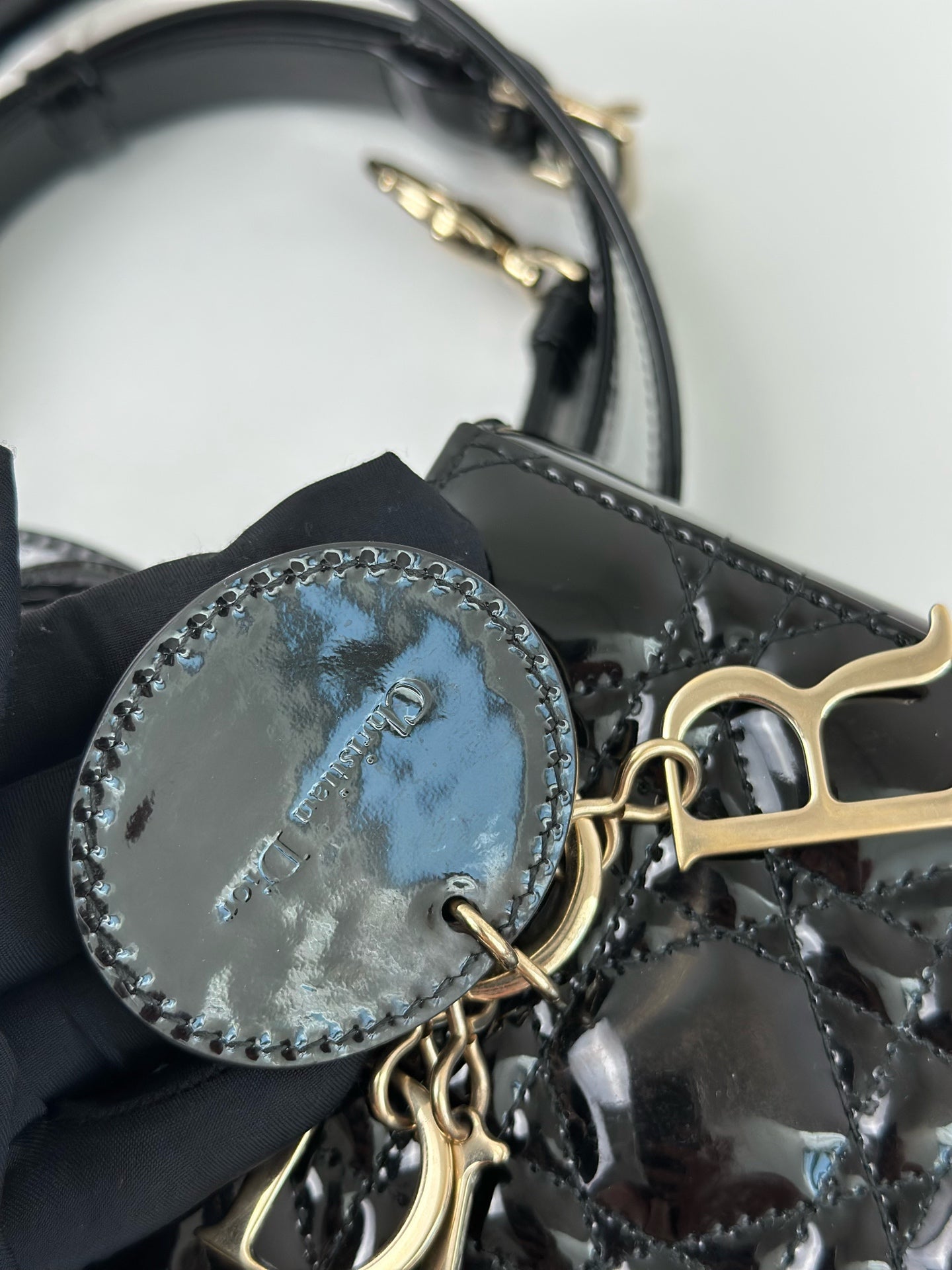Dior - Lady Dior - Patent leather - Black - (mini)