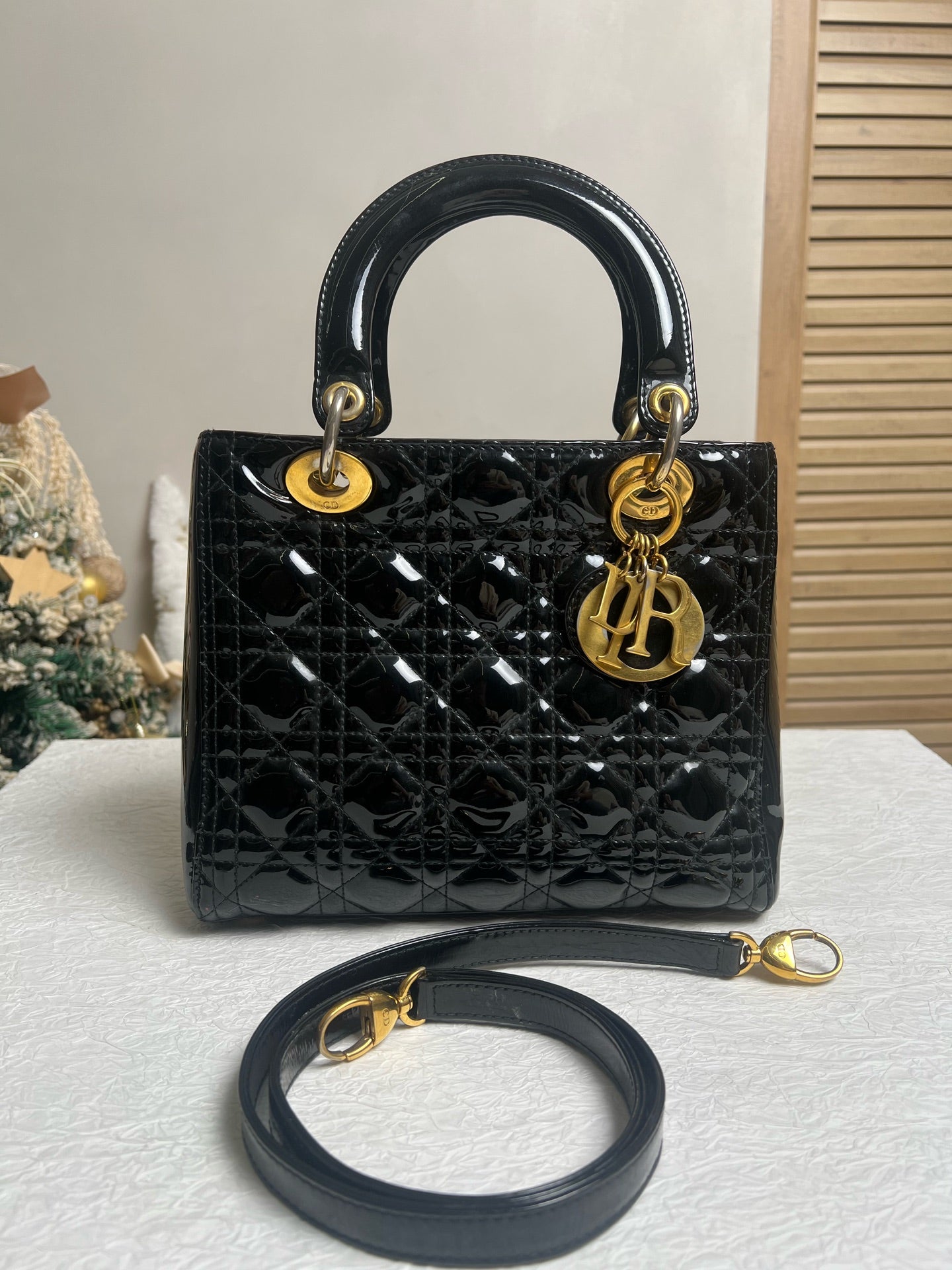 Dior - Lady Dior - Patent leather - Black - (Other)