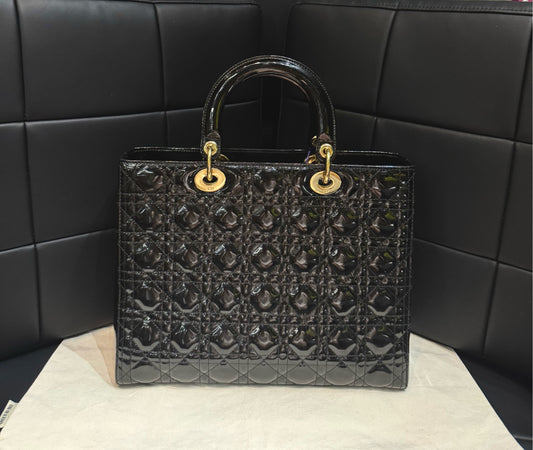 Dior - Lady Dior - Patent leather - Black - (Other)