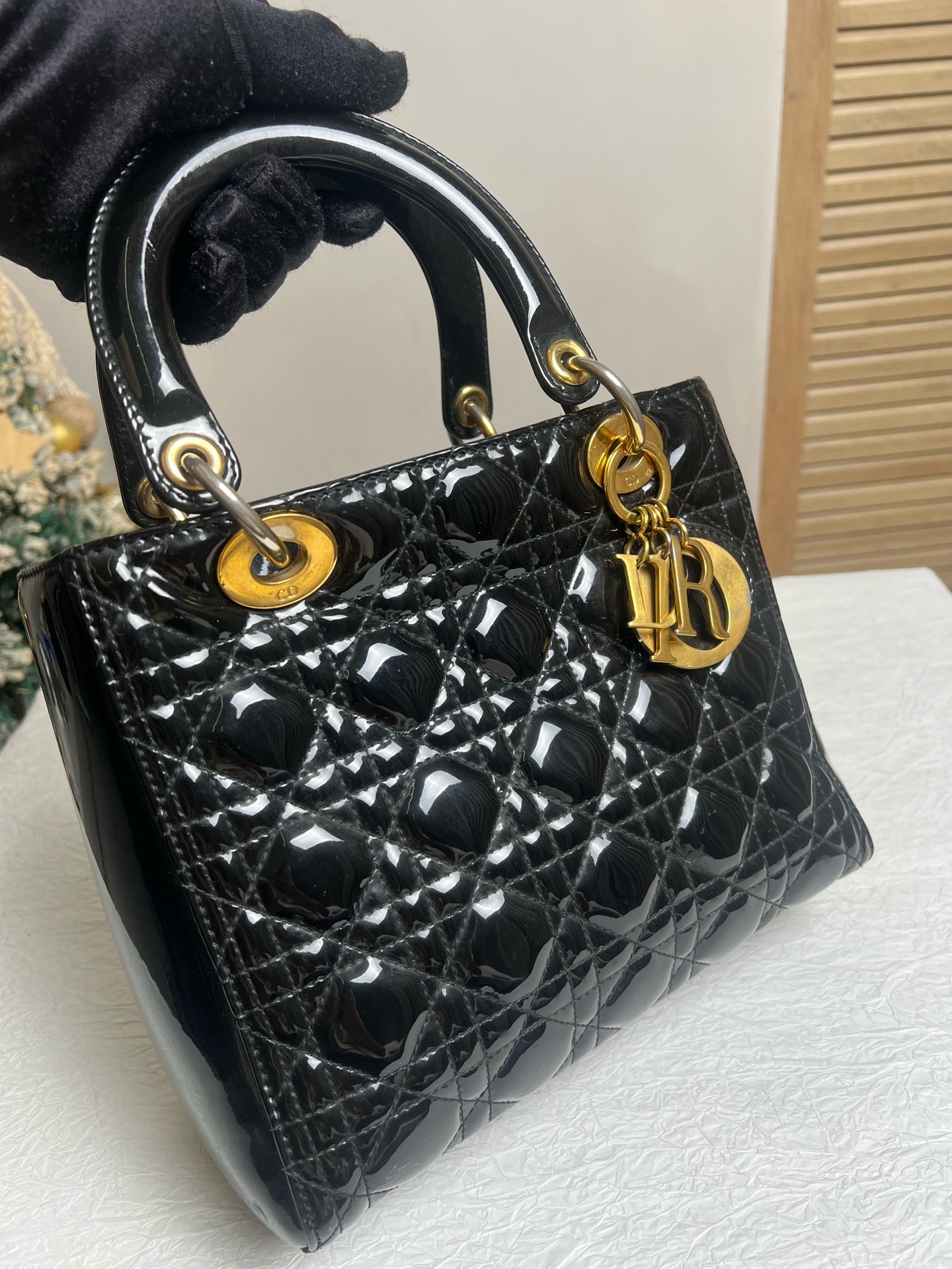 Dior - Lady Dior - Patent leather - Black - (Other)