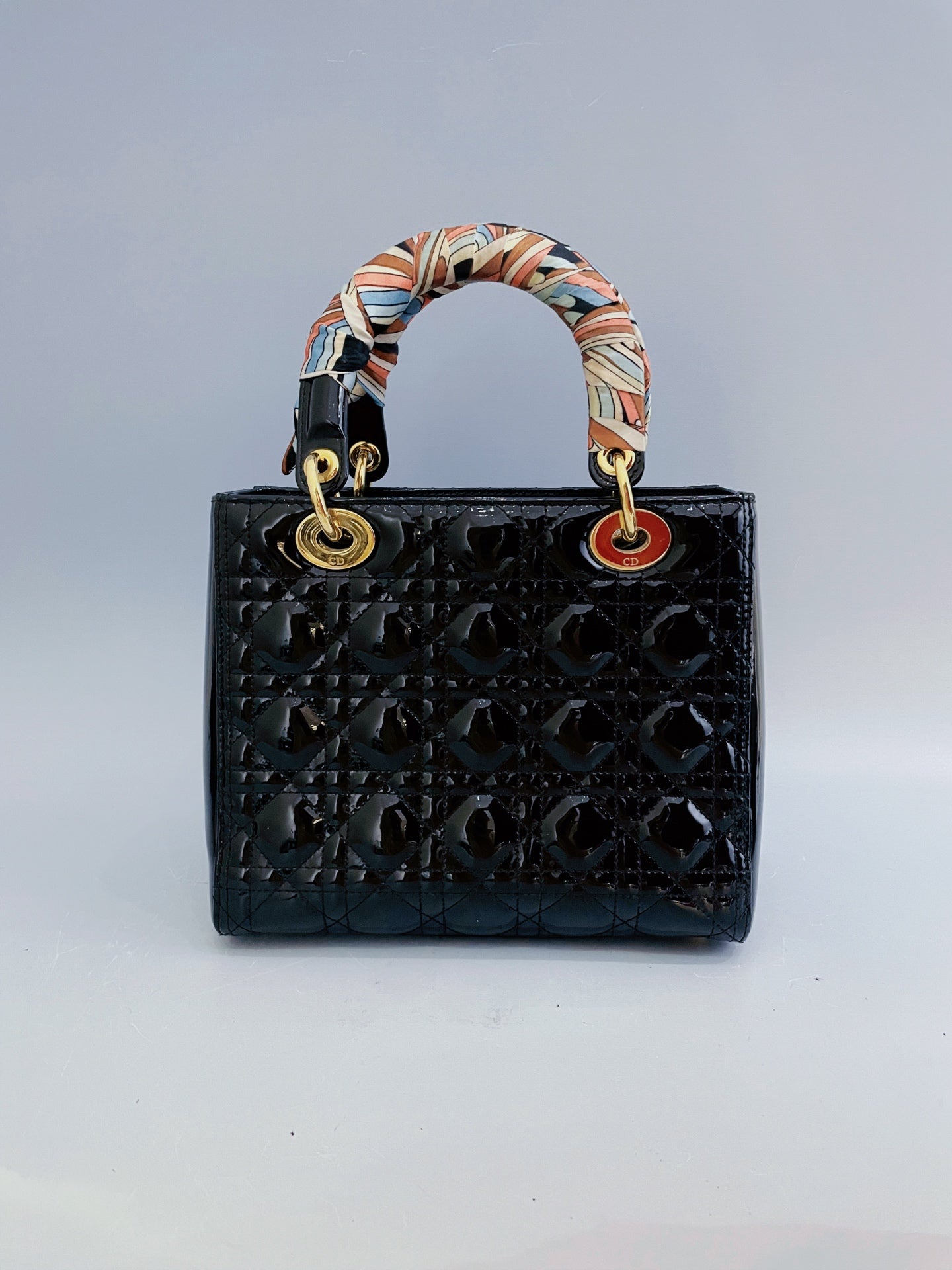 Dior - Lady Dior - Patent leather - Black - (small)