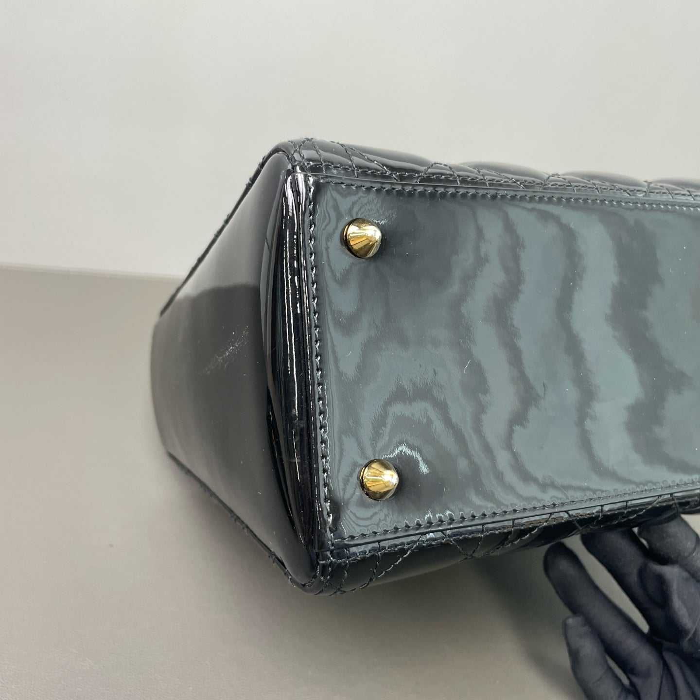 Dior - Lady Dior - Patent leather - Black - (small)