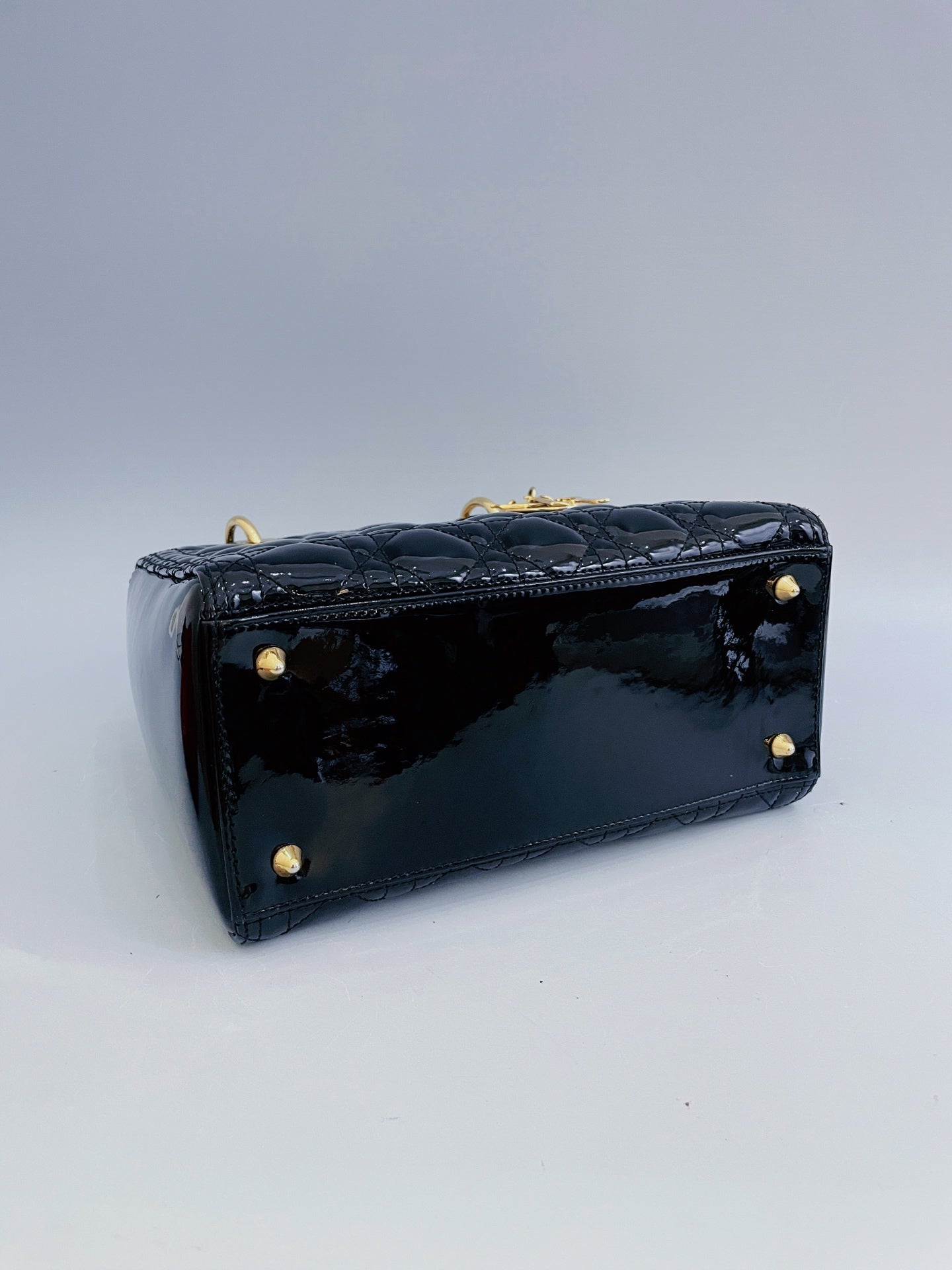 Dior - Lady Dior - Patent leather - Black - (small)