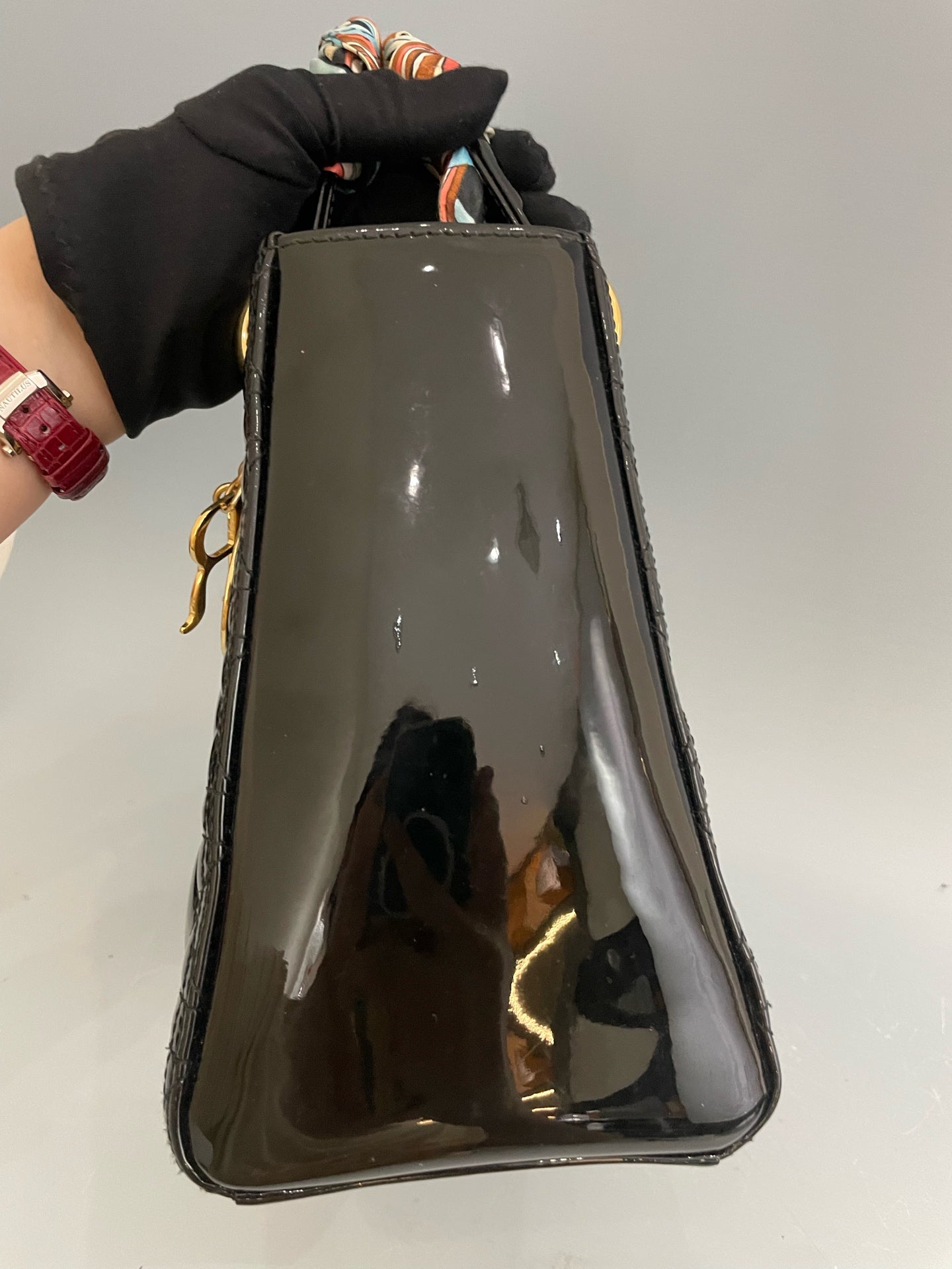 Dior - Lady Dior - Patent leather - Black - (small)