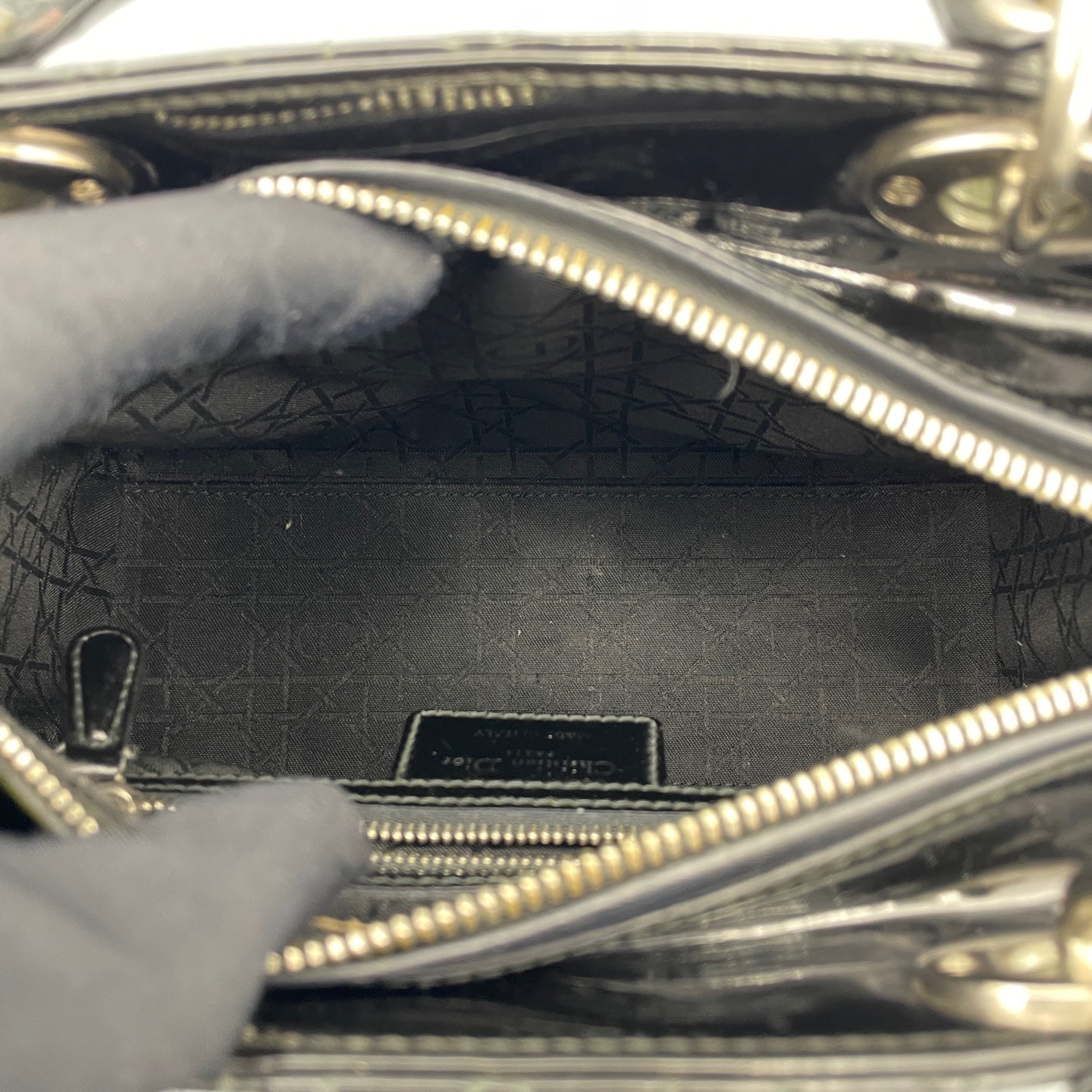 Dior - Lady Dior - Patent leather - Black - (Small)
