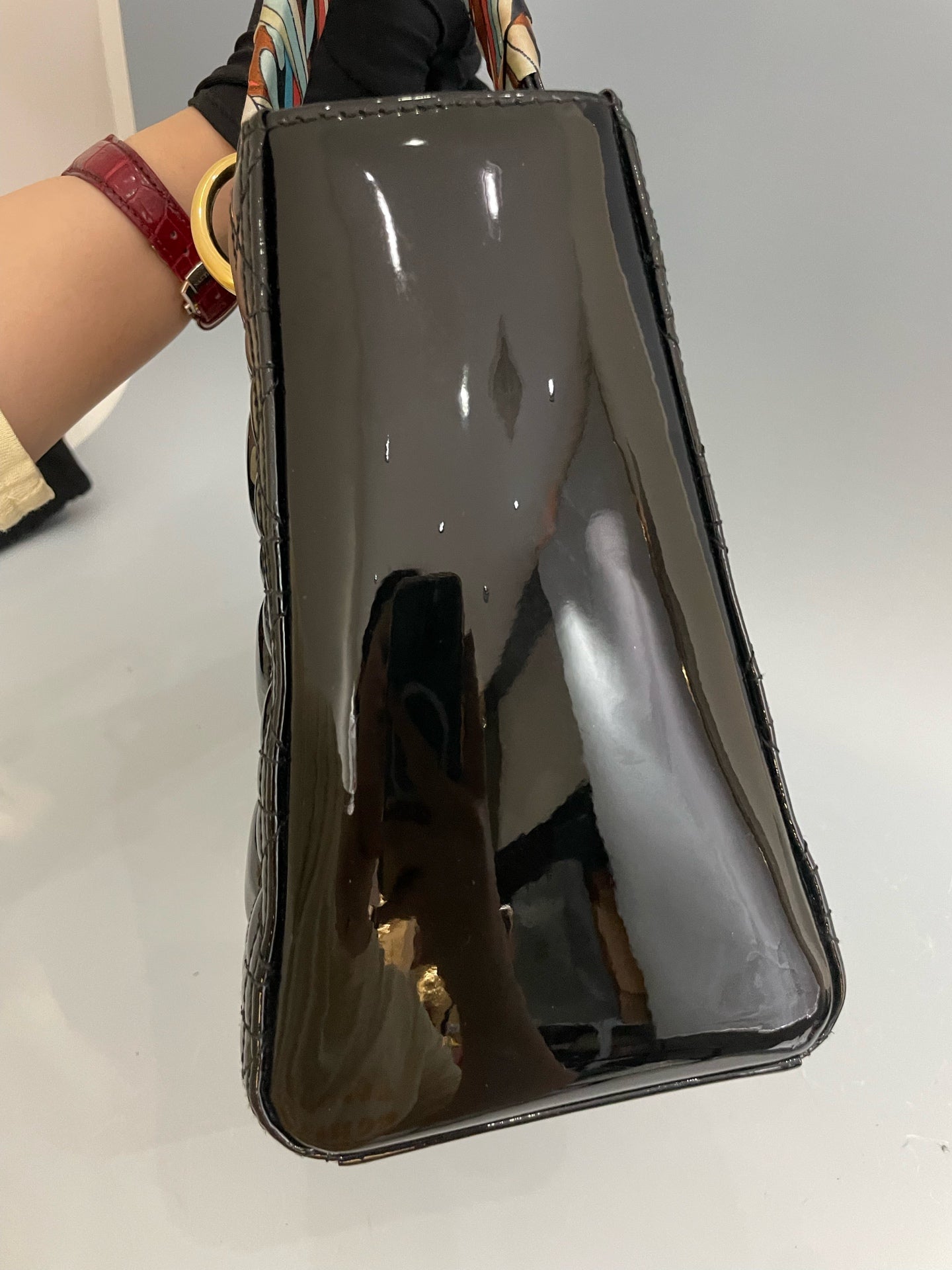 Dior - Lady Dior - Patent leather - Black - (small)