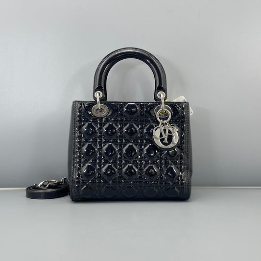 Dior - Lady Dior - Patent leather - Black - (Small)
