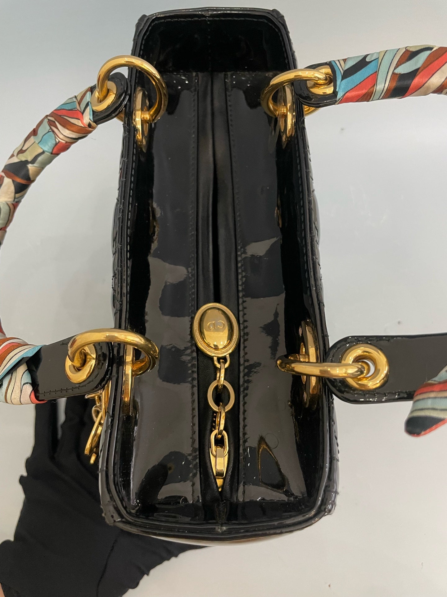 Dior - Lady Dior - Patent leather - Black - (small)