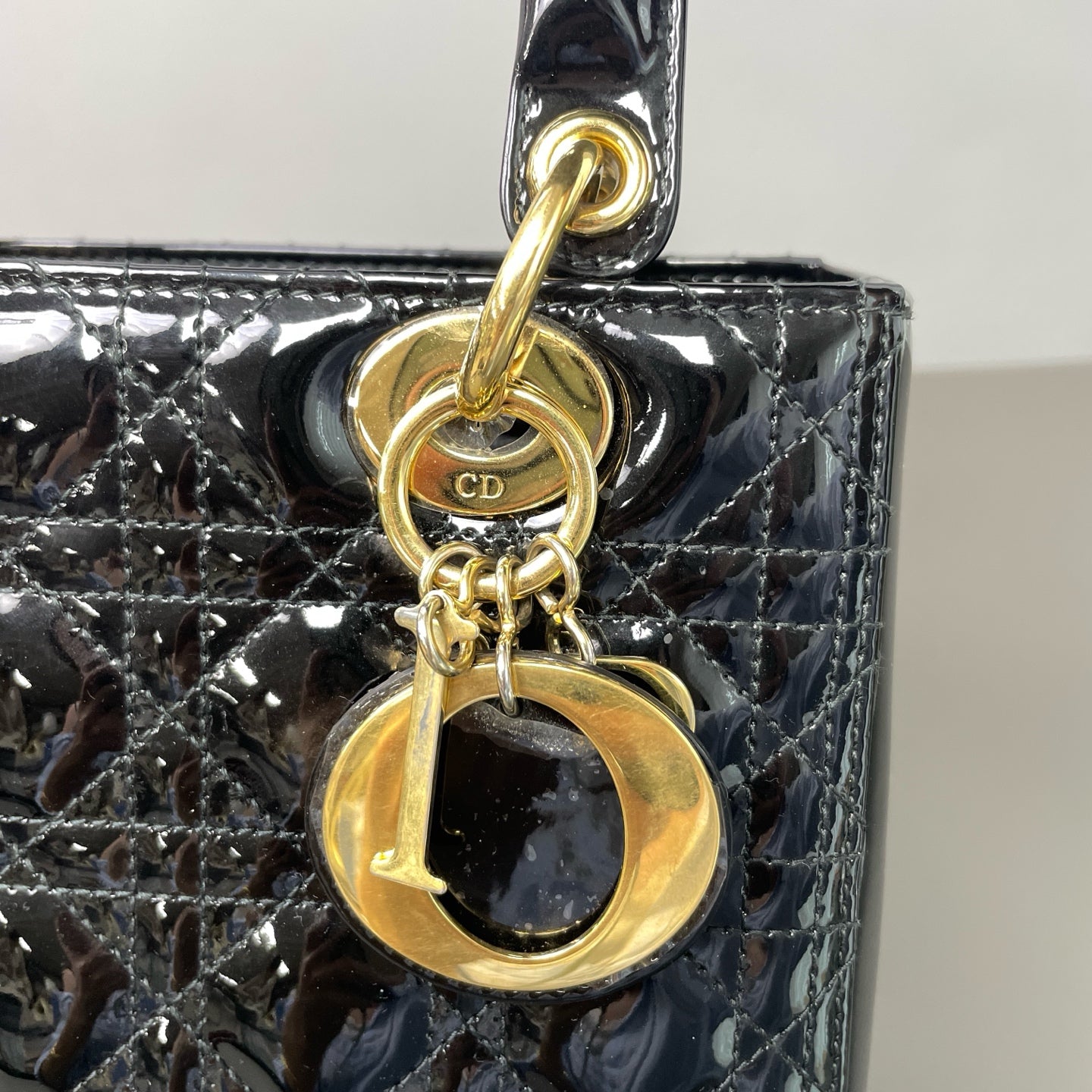 Dior - Lady Dior - Patent leather - Black - (small)