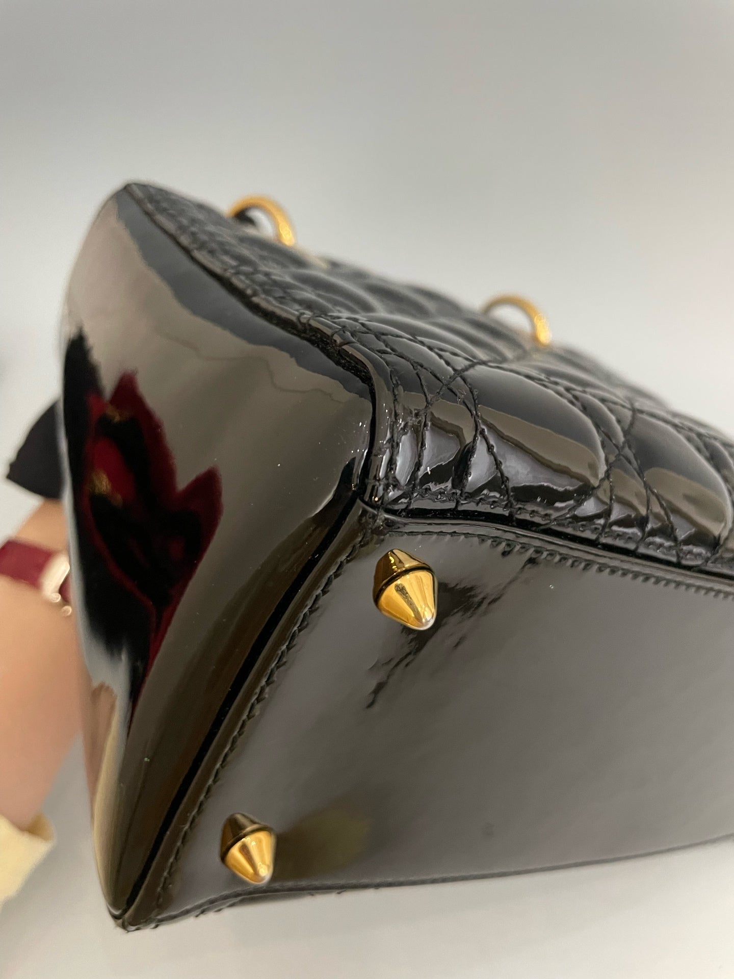 Dior - Lady Dior - Patent leather - Black - (small)