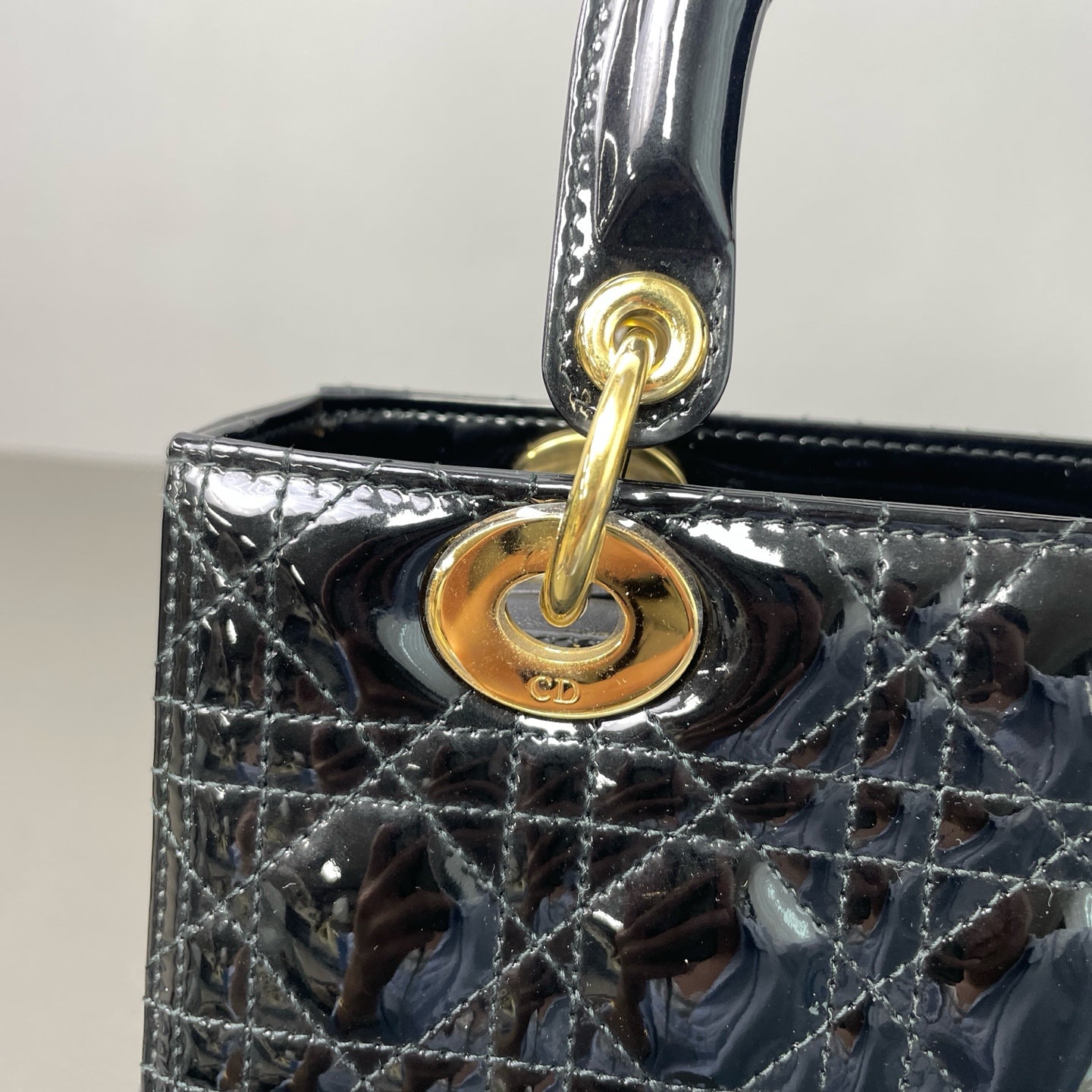 Dior - Lady Dior - Patent leather - Black - (small)
