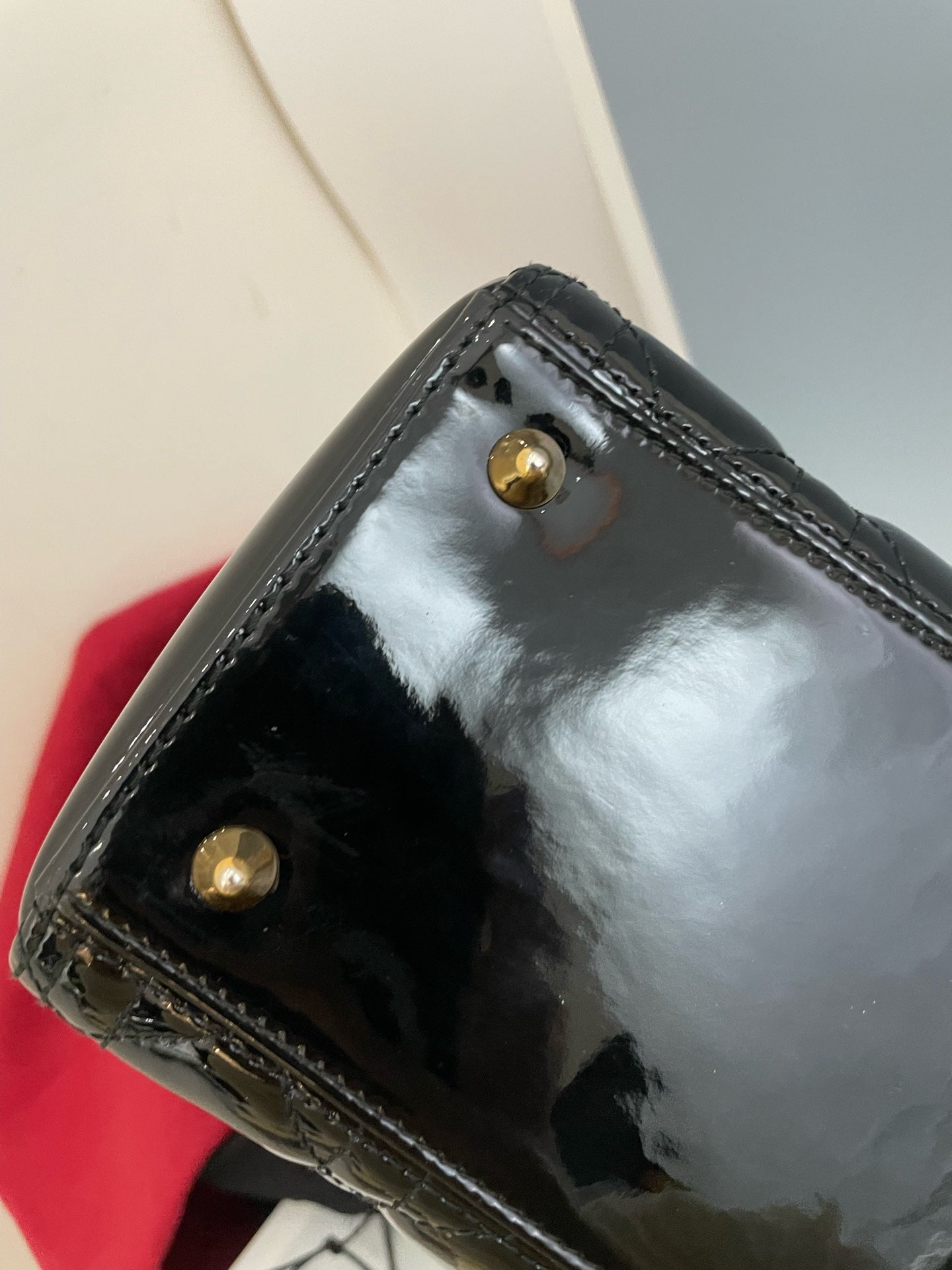 Dior - Lady Dior - Patent leather - Black - (small)