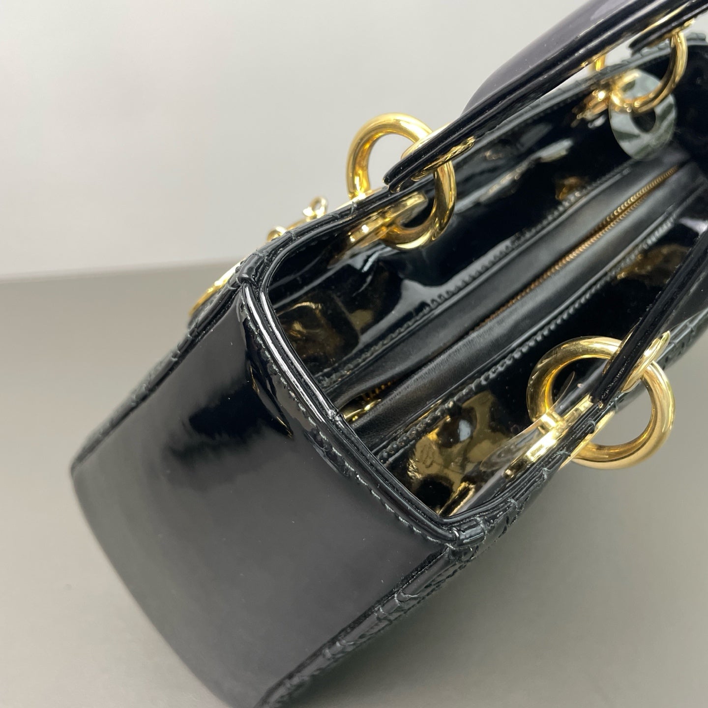 Dior - Lady Dior - Patent leather - Black - (small)