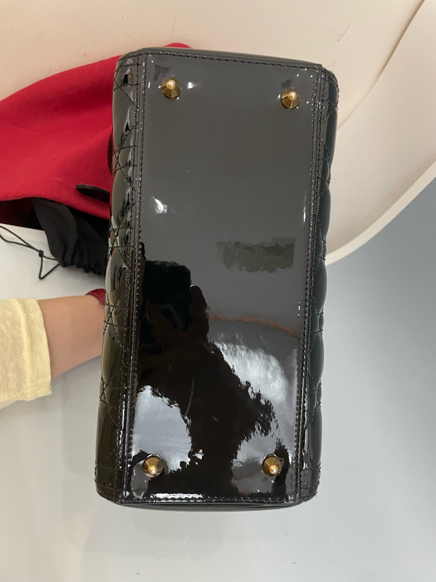Dior - Lady Dior - Patent leather - Black - (small)