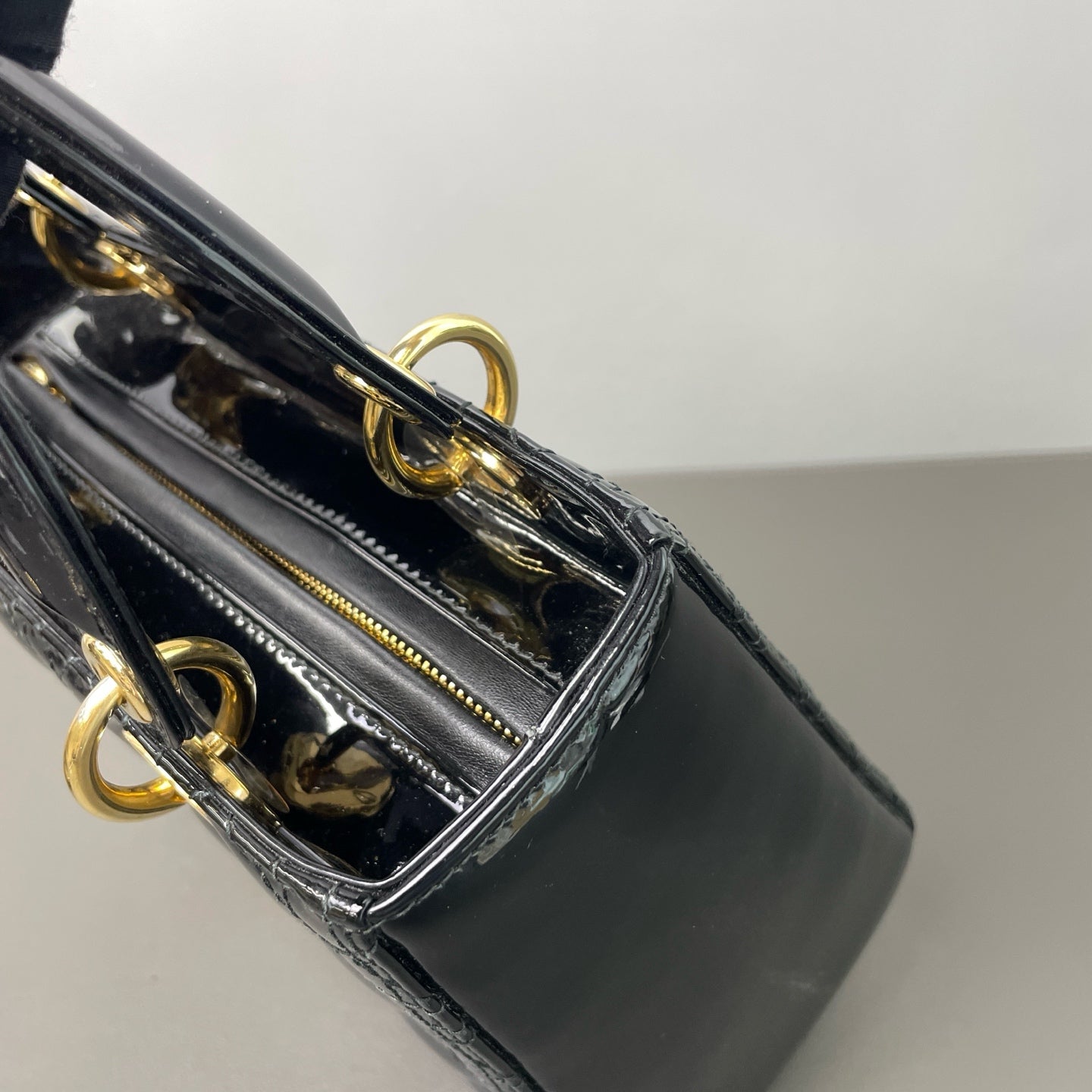 Dior - Lady Dior - Patent leather - Black - (small)