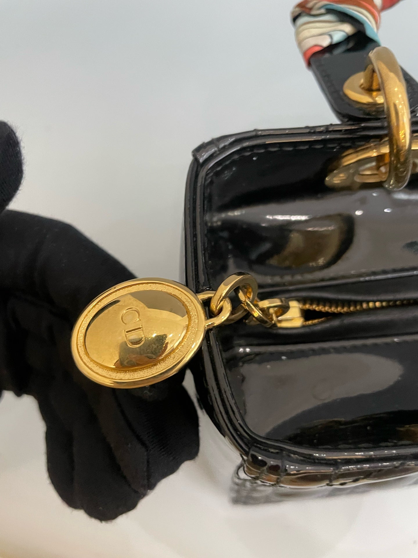 Dior - Lady Dior - Patent leather - Black - (small)