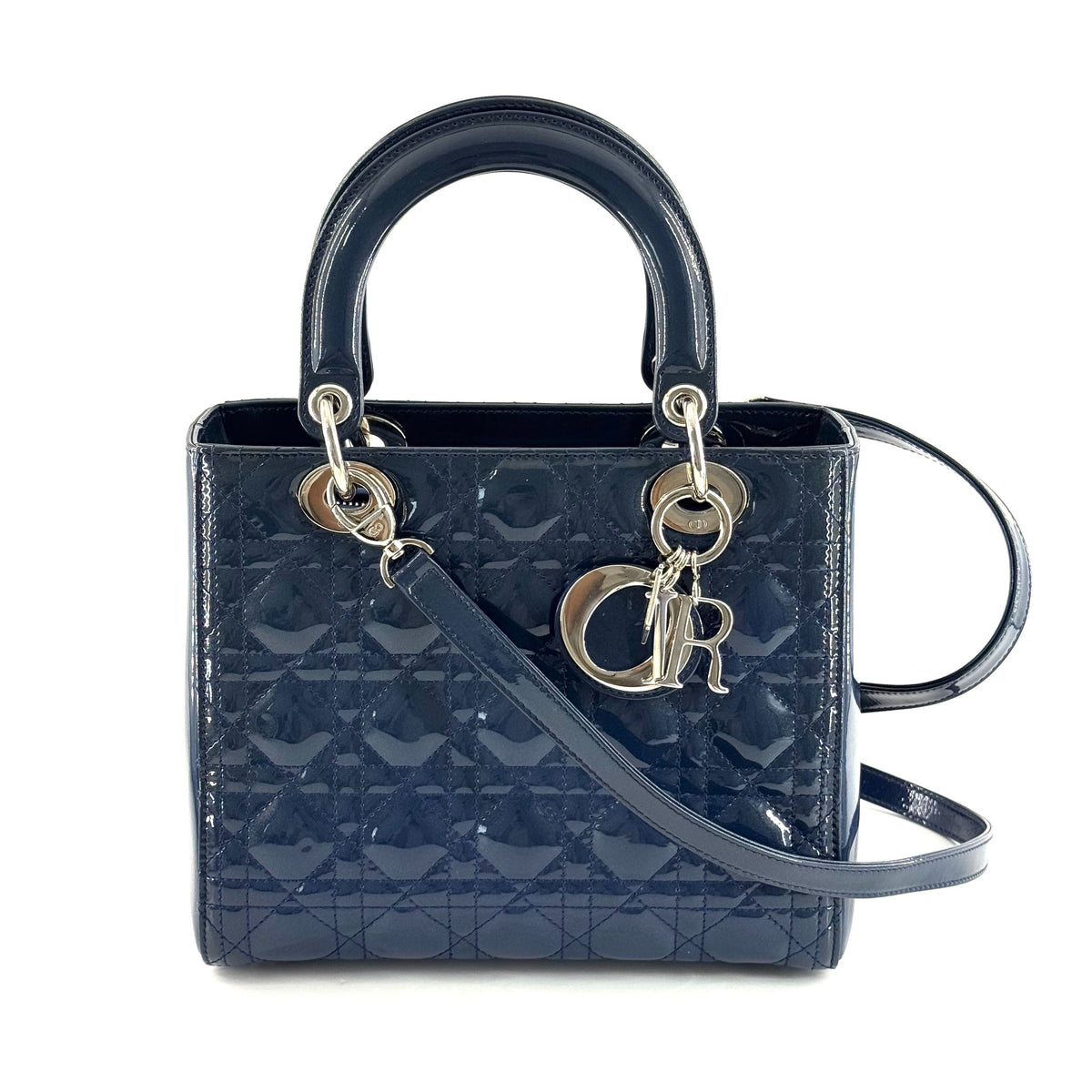 Dior - Lady Dior - Patent leather - Blue - (medium)