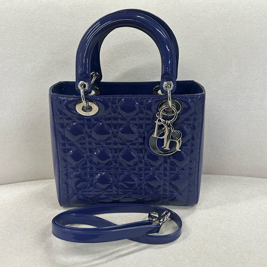 Dior - Lady Dior - Patent leather - Blue - (medium)