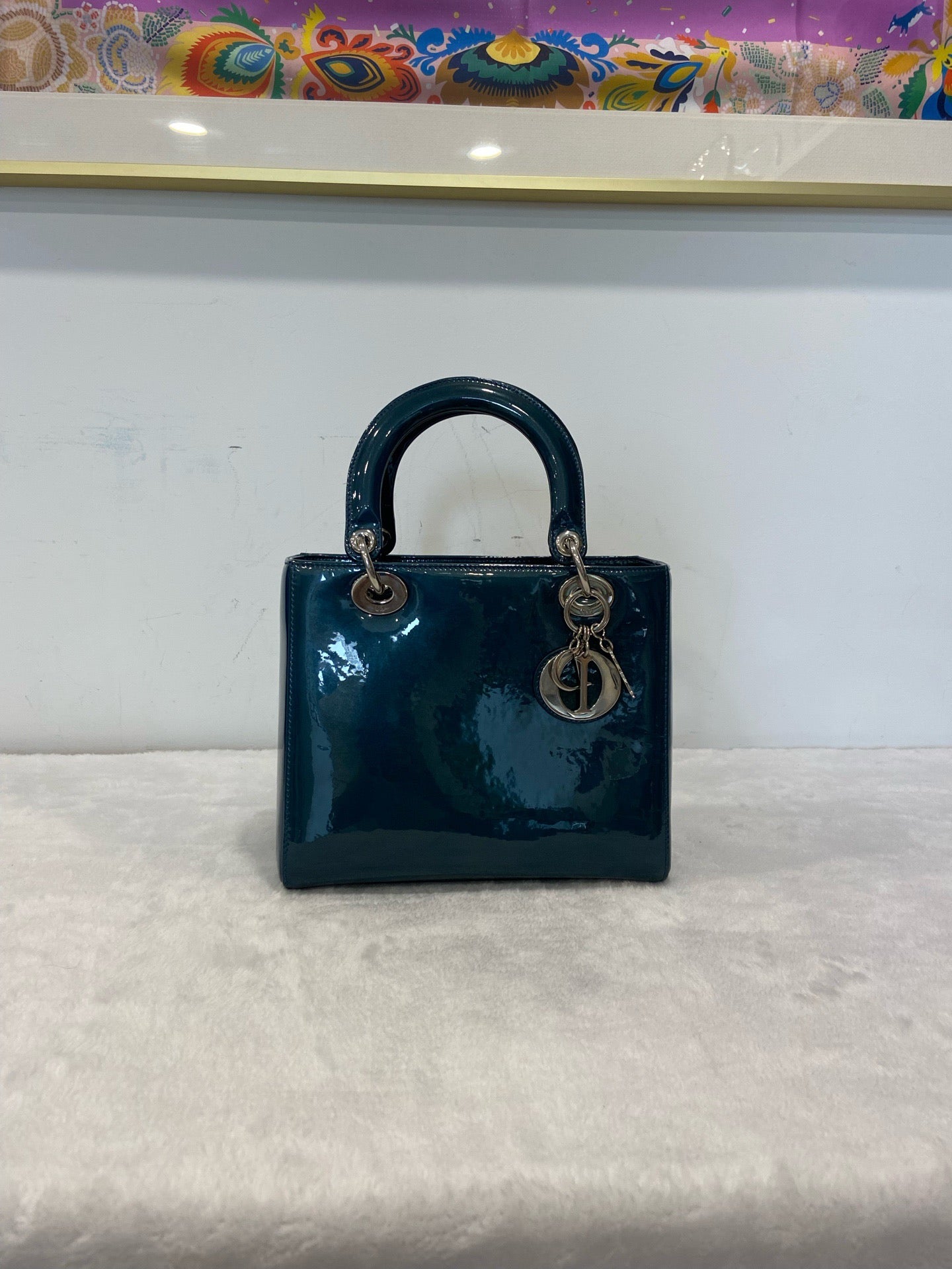 Dior - Lady Dior - Patent leather - Blue - (medium)