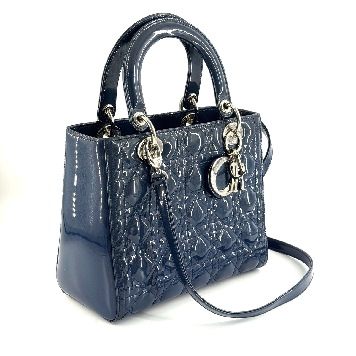 Dior - Lady Dior - Patent leather - Blue - (medium)